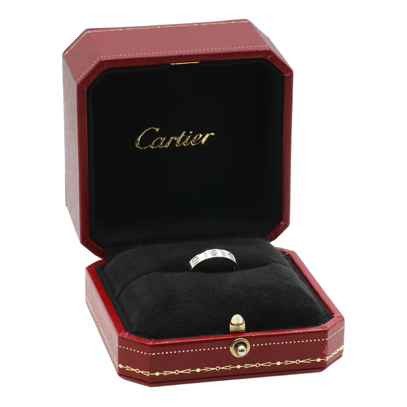 Cartier 18K White Gold Diamond Love Wedding Band - Image 3