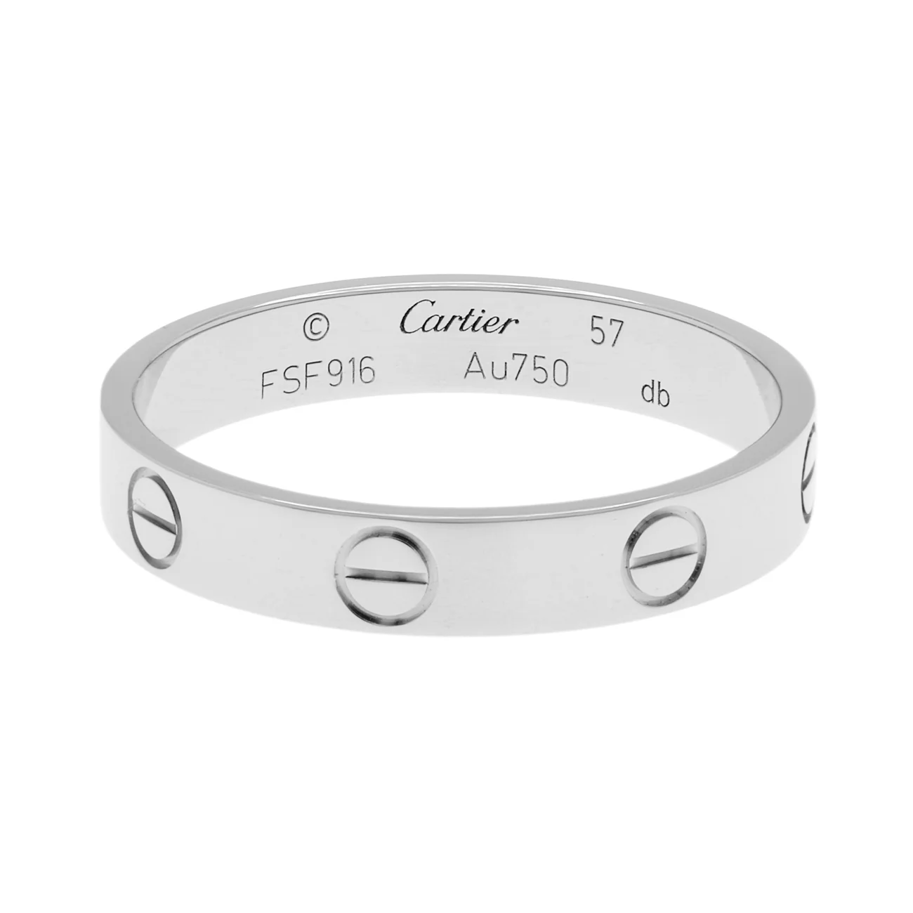 Cartier 18K White Gold Love Wedding Band