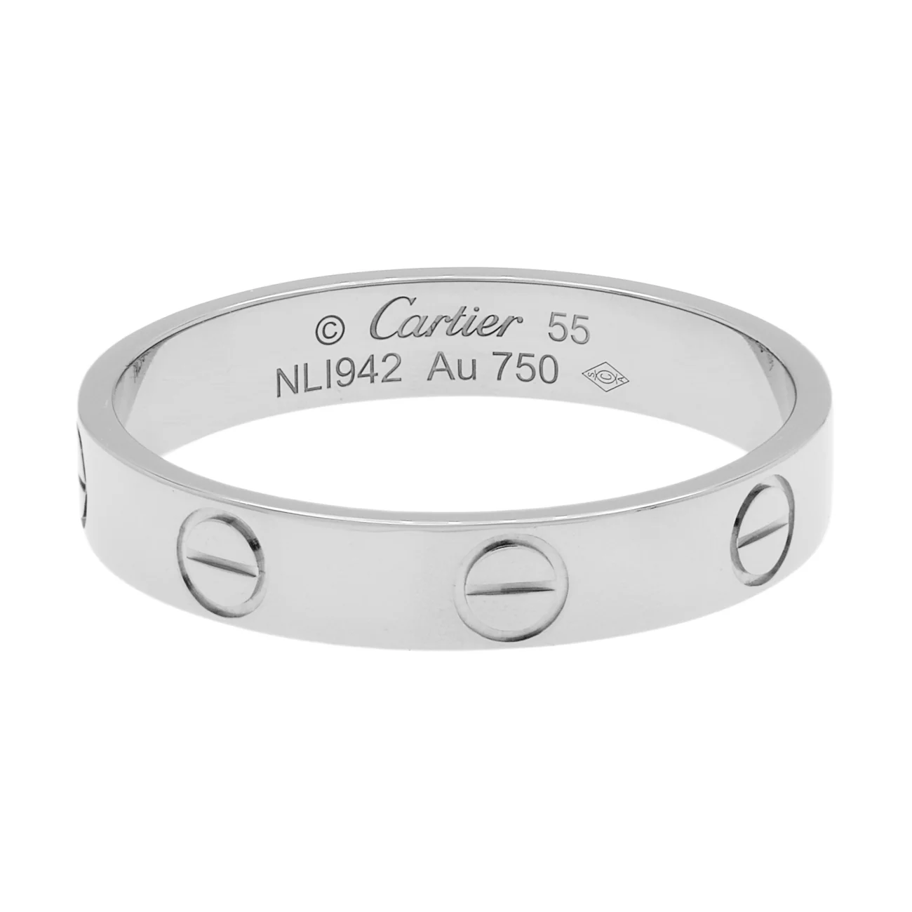 Cartier 18K White Gold Love Wedding Band Ring