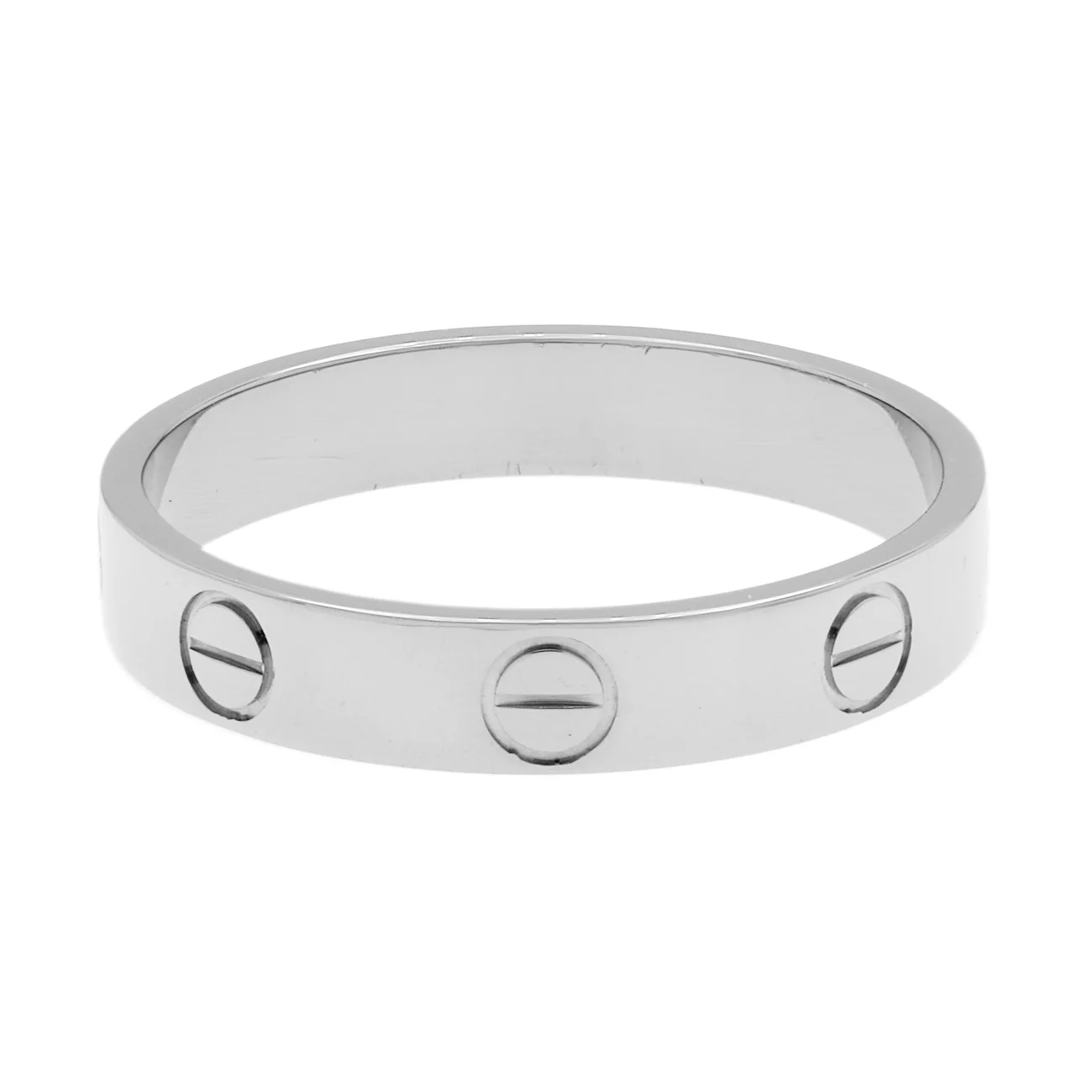 Cartier 18K White Gold Love Wedding Band Ring - Image 2