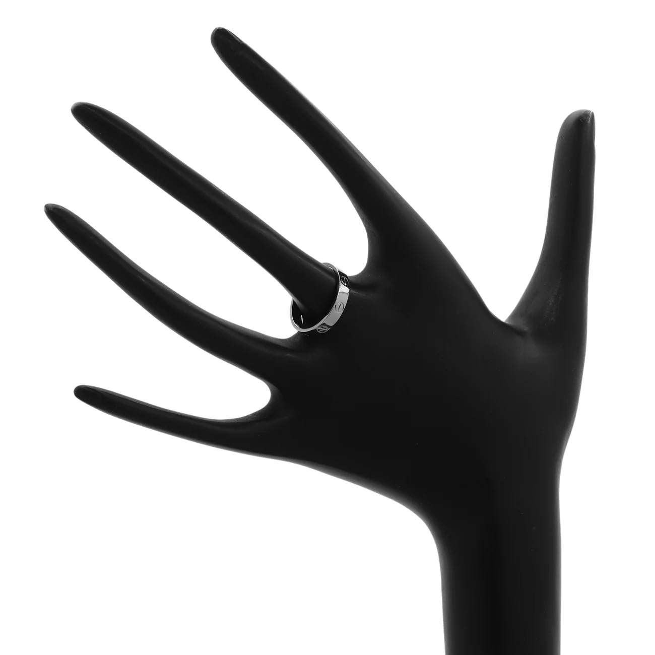 Cartier 18K White Gold Love Wedding Band Ring - Image 3