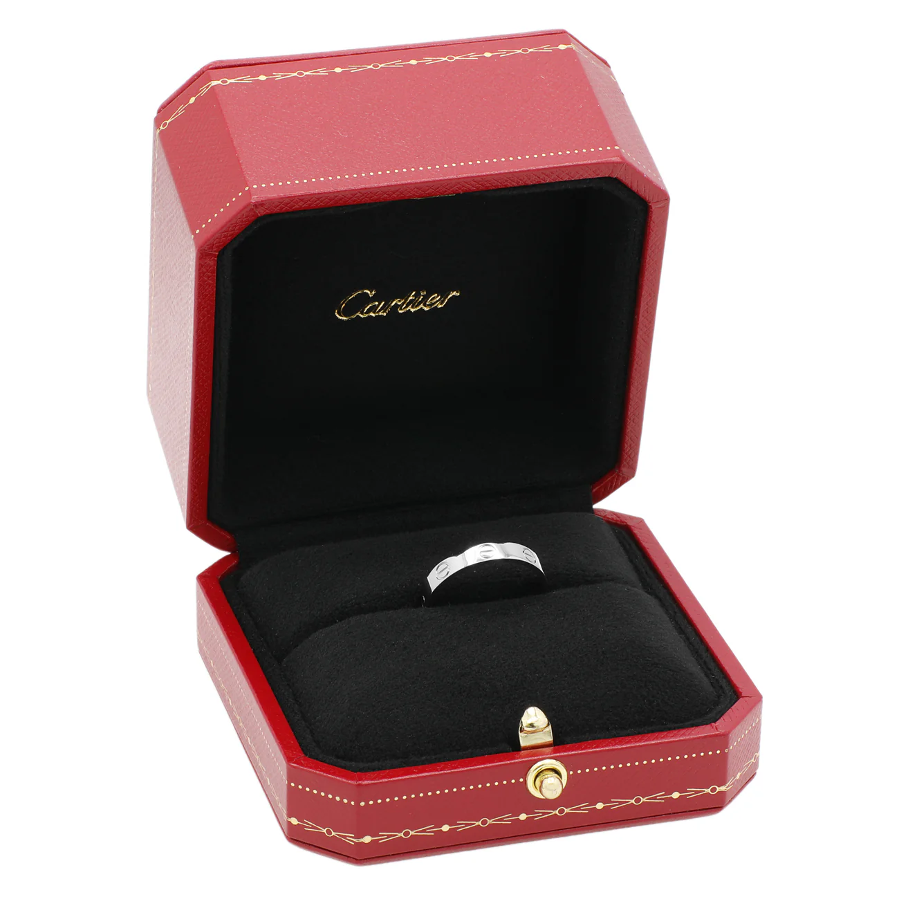 Cartier 18K White Gold Love Wedding Band Ring - Image 4