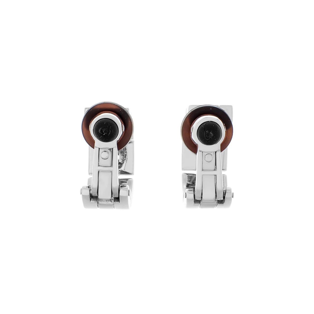 Cartier 18K White Gold Panthere Maillon Clip On Earrings - Image 2