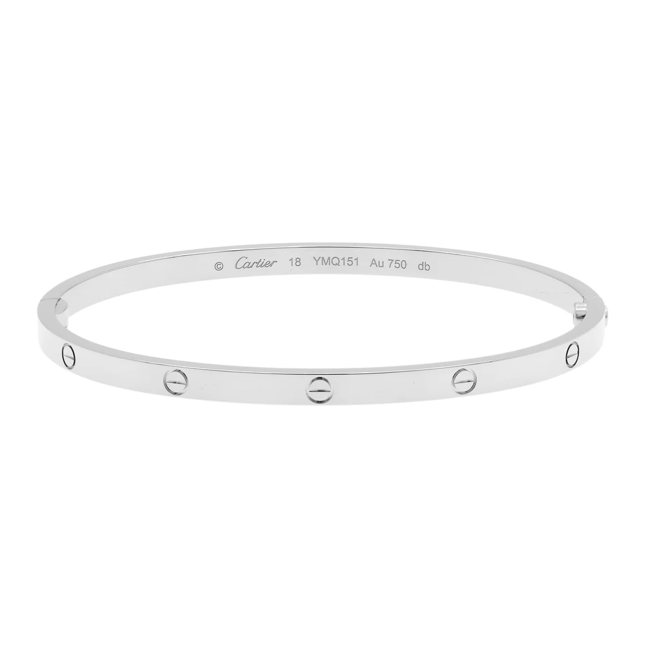 Cartier 18K White Gold Small Love Bracelet