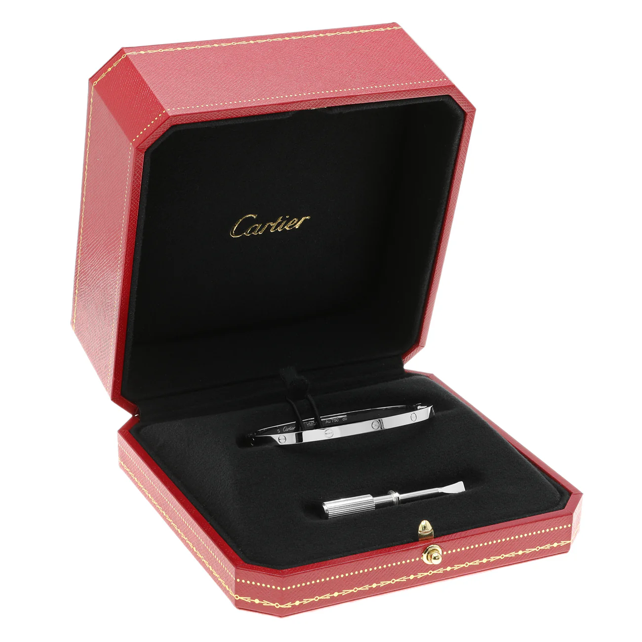 Cartier 18K White Gold Small Love Bracelet - Image 4