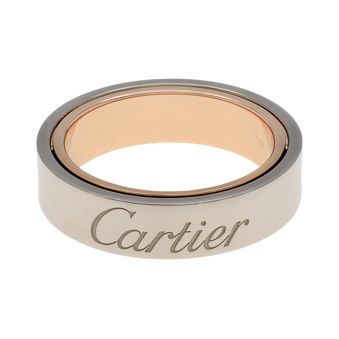 Cartier 18K White/Rose Gold Secret Love Ring - Image 2