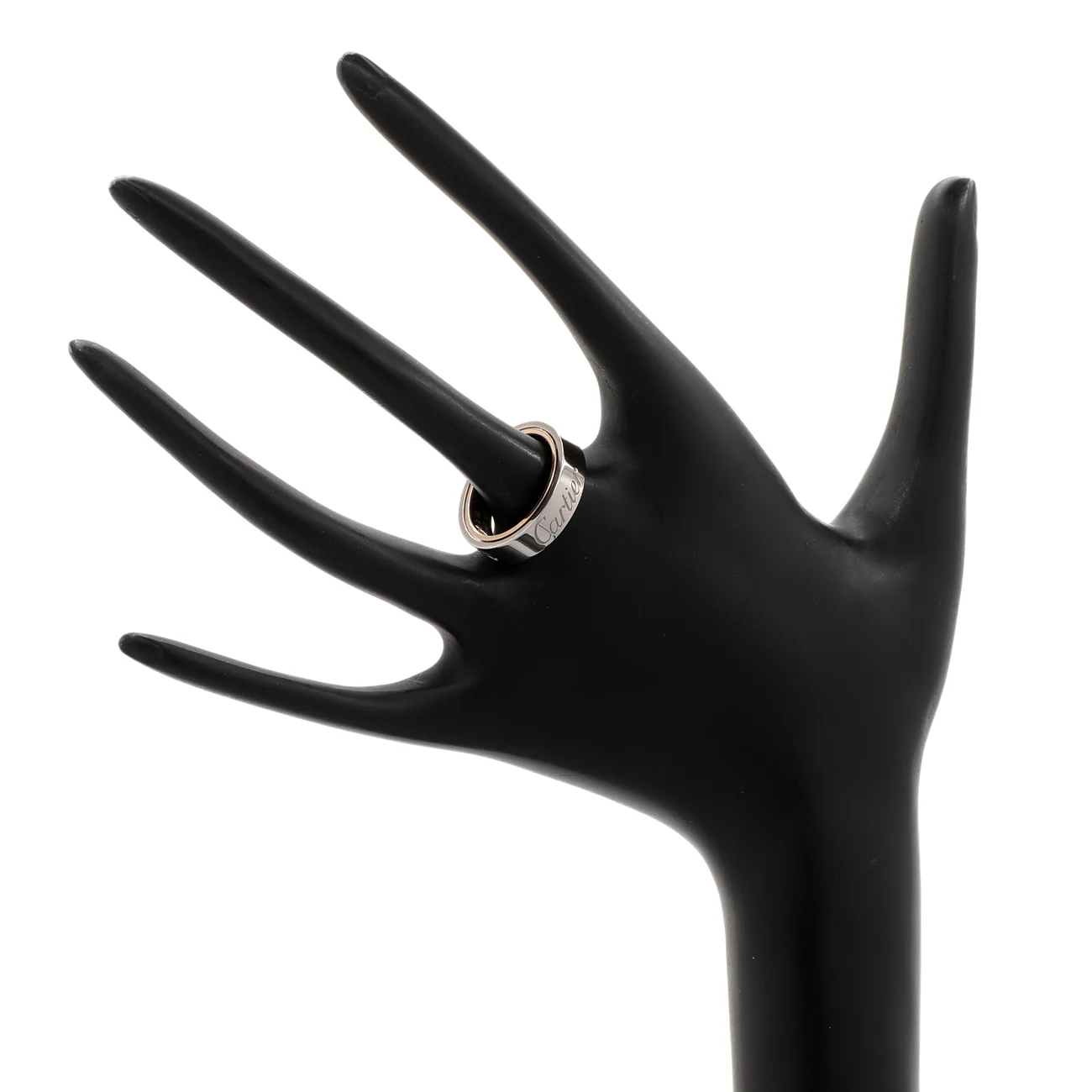 Cartier 18K White/Rose Gold Secret Love Ring - Image 4