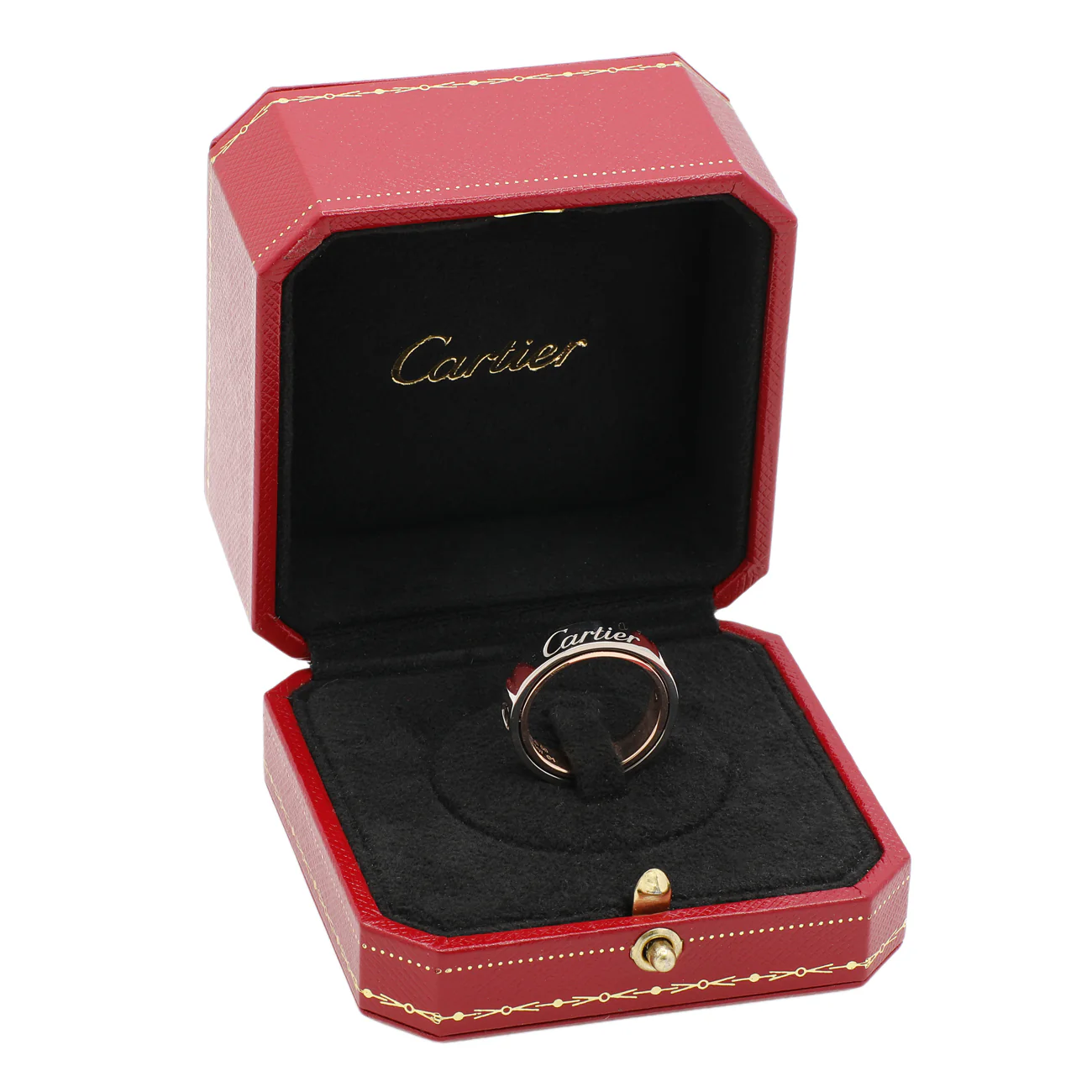 Cartier 18K White/Rose Gold Secret Love Ring - Image 6