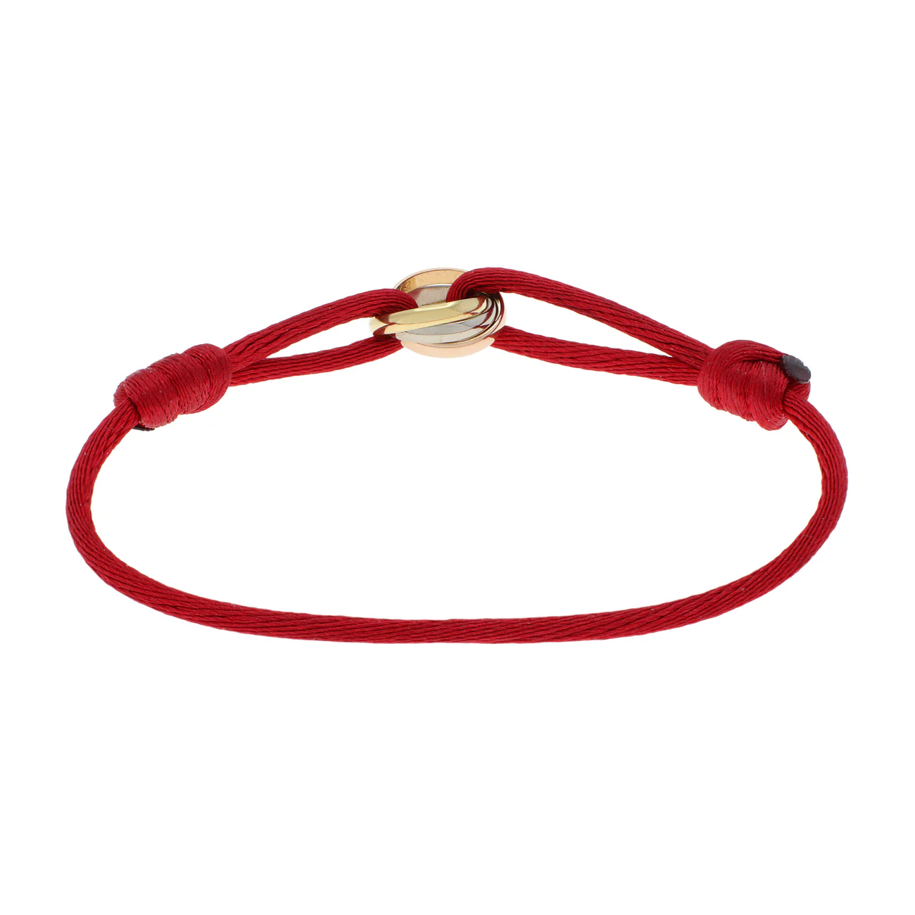 Cartier 18K White Yellow Rose Gold Trinity Bracelet - Image 2