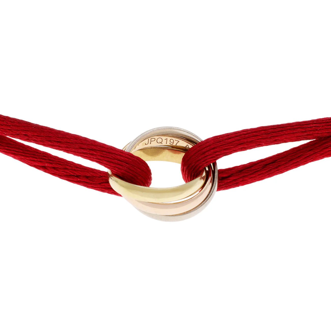 Cartier 18K White Yellow Rose Gold Trinity Bracelet - Image 3