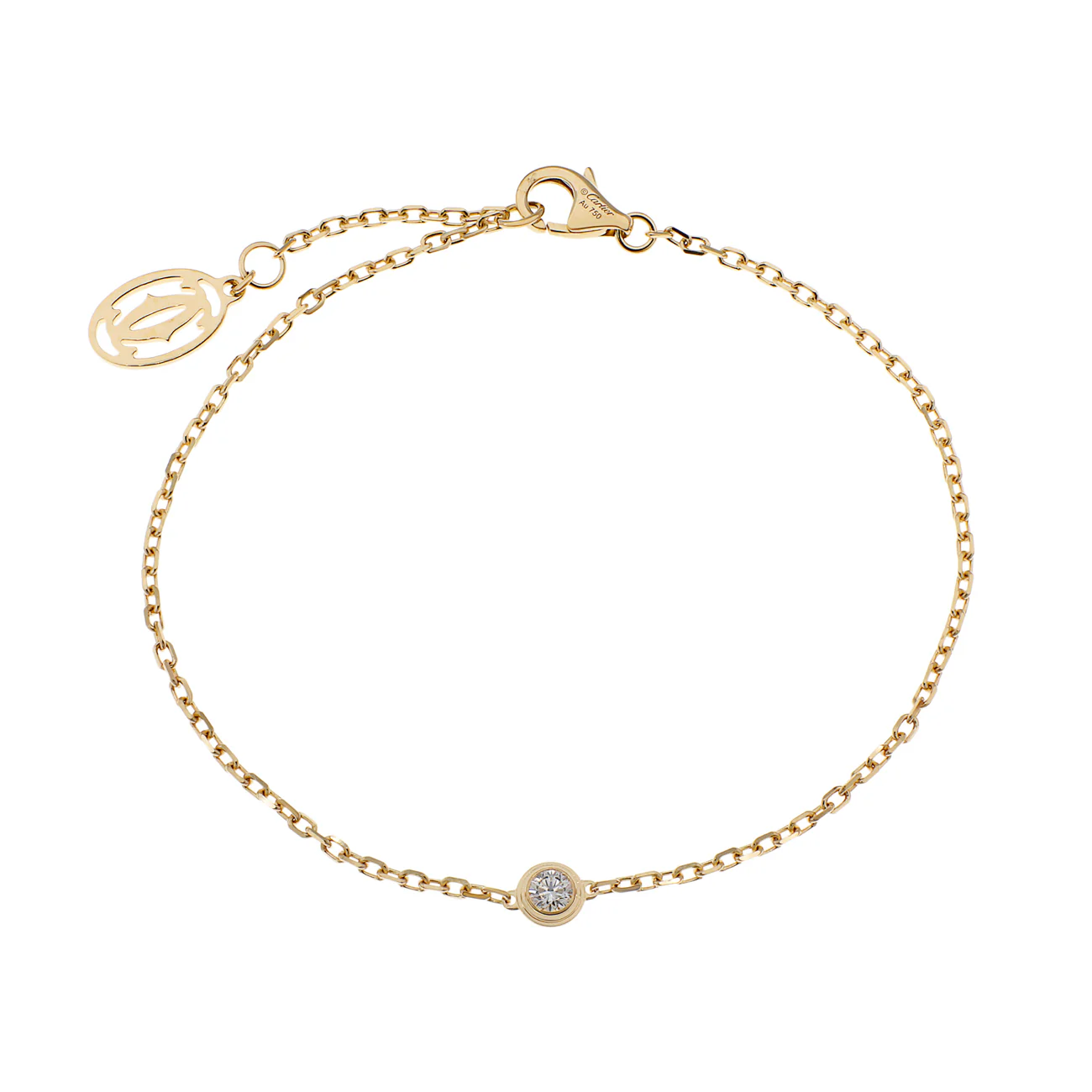 Cartier 18K Yellow Gold Diamond Small d'Amour Bracelet