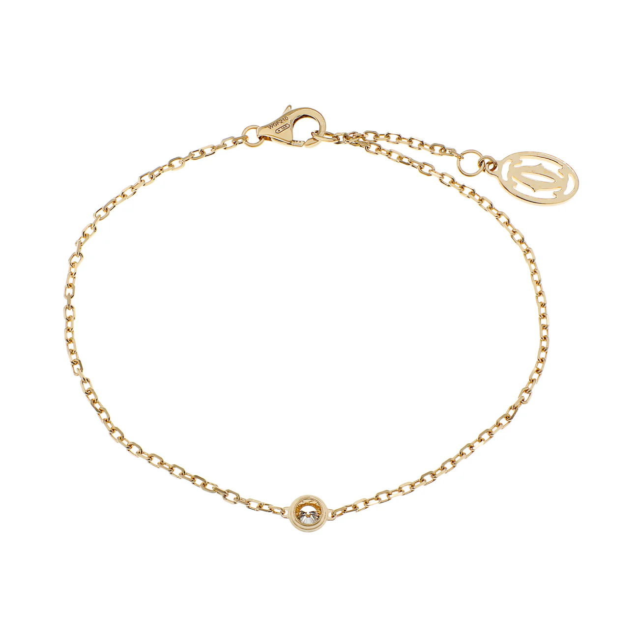 Cartier 18K Yellow Gold Diamond Small d'Amour Bracelet - Image 2