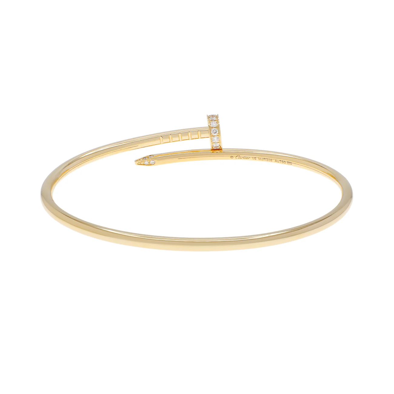 Cartier 18K Yellow Gold Diamond Small Juste Un Clou Bracelet - Image 2