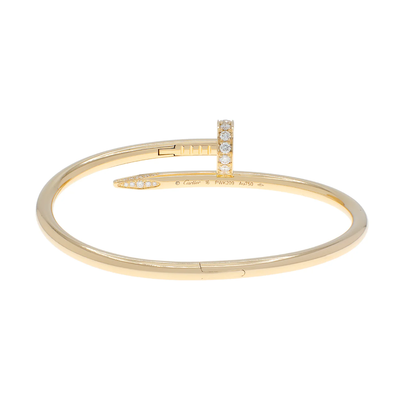 Cartier 18K Yellow Gold Diamond Juste Un Clou Bracelet - Image 2