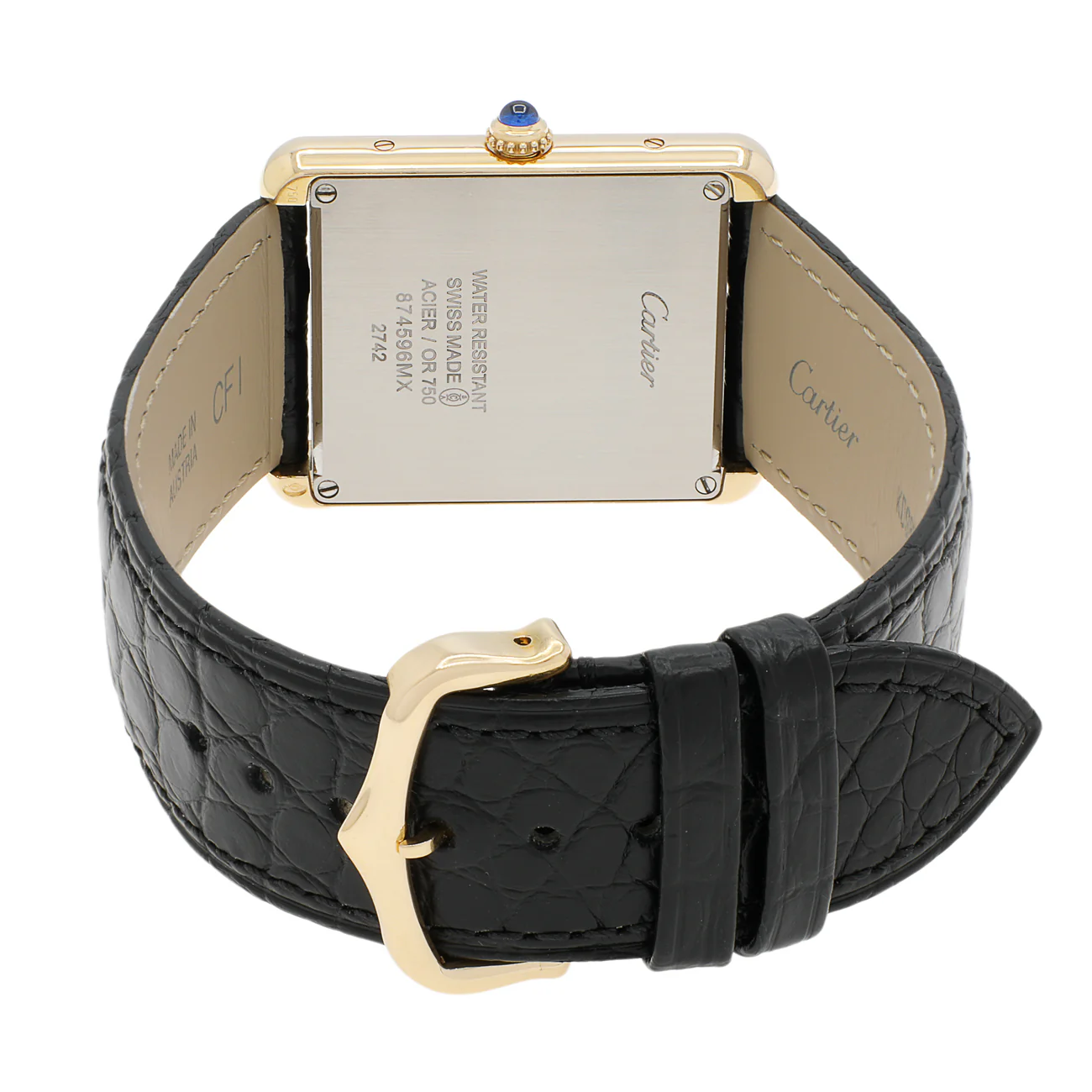 Cartier 18K Yellow Gold Large Tank Solo Quartz W1018855 - Image 2