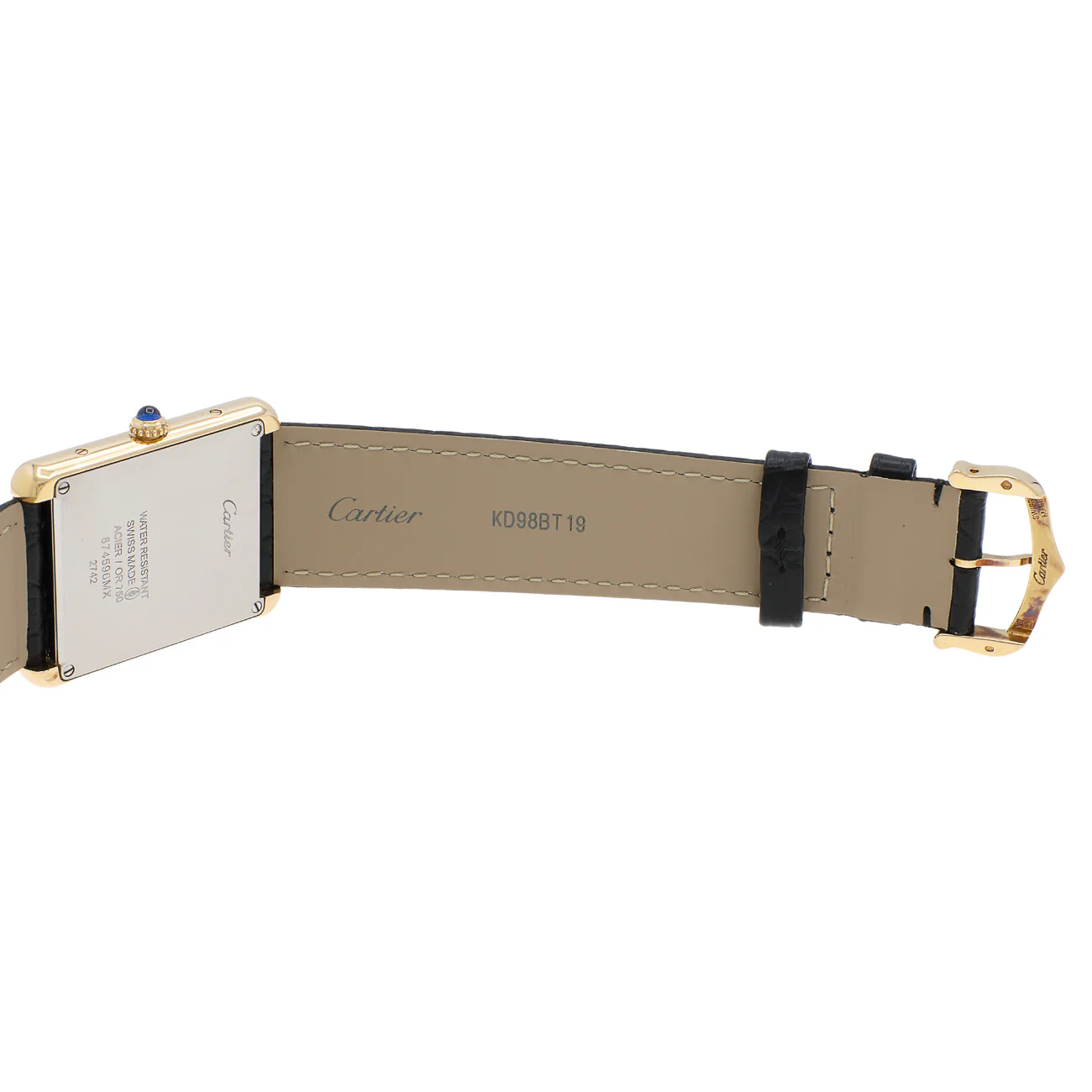 Cartier 18K Yellow Gold Large Tank Solo Quartz W1018855 - Image 4