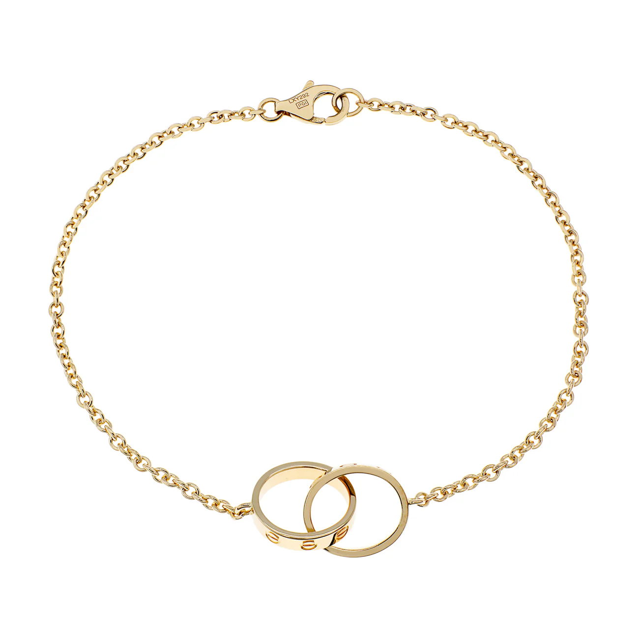 Cartier 18K Yellow Gold Love Bracelet on Chain - Image 2