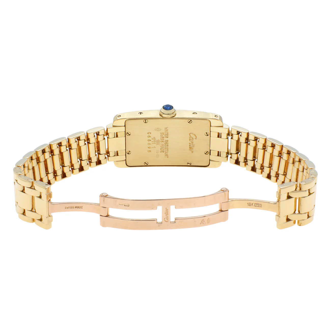 Cartier 18K Yellow Gold Tank Americaine W26015K2 - Image 4