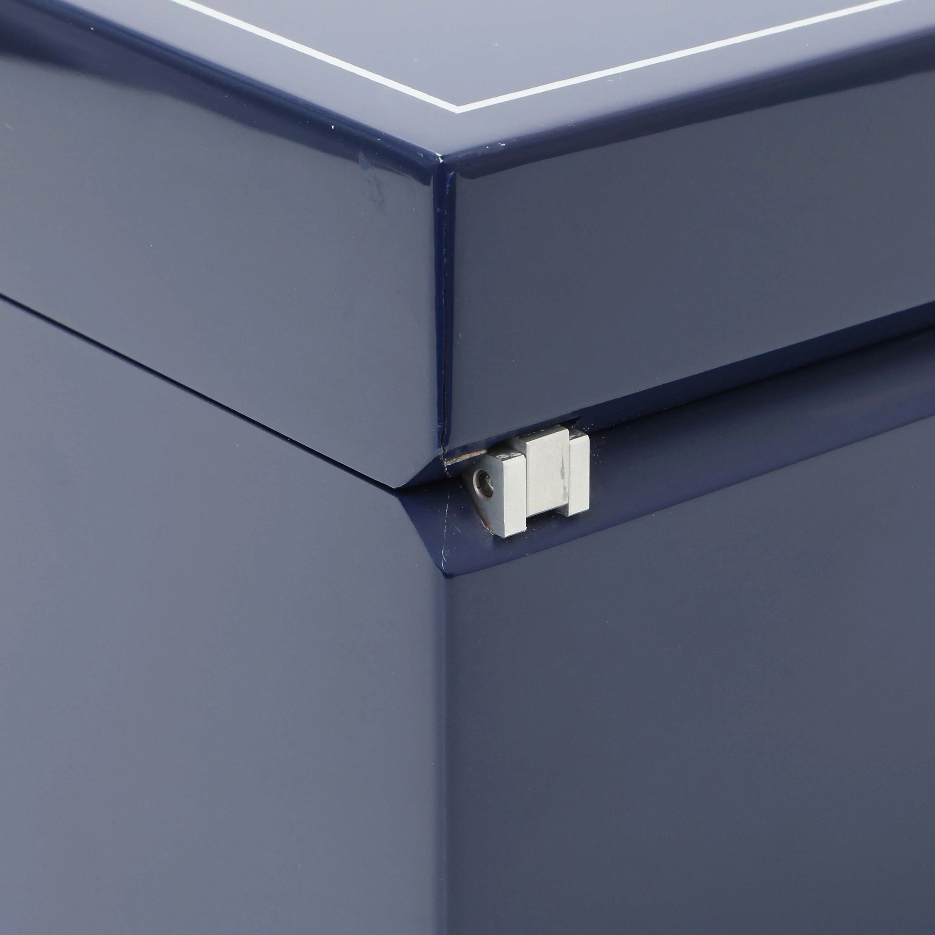 Cartier Blue Lacquered Three Watch and Cufflink Box - Image 10