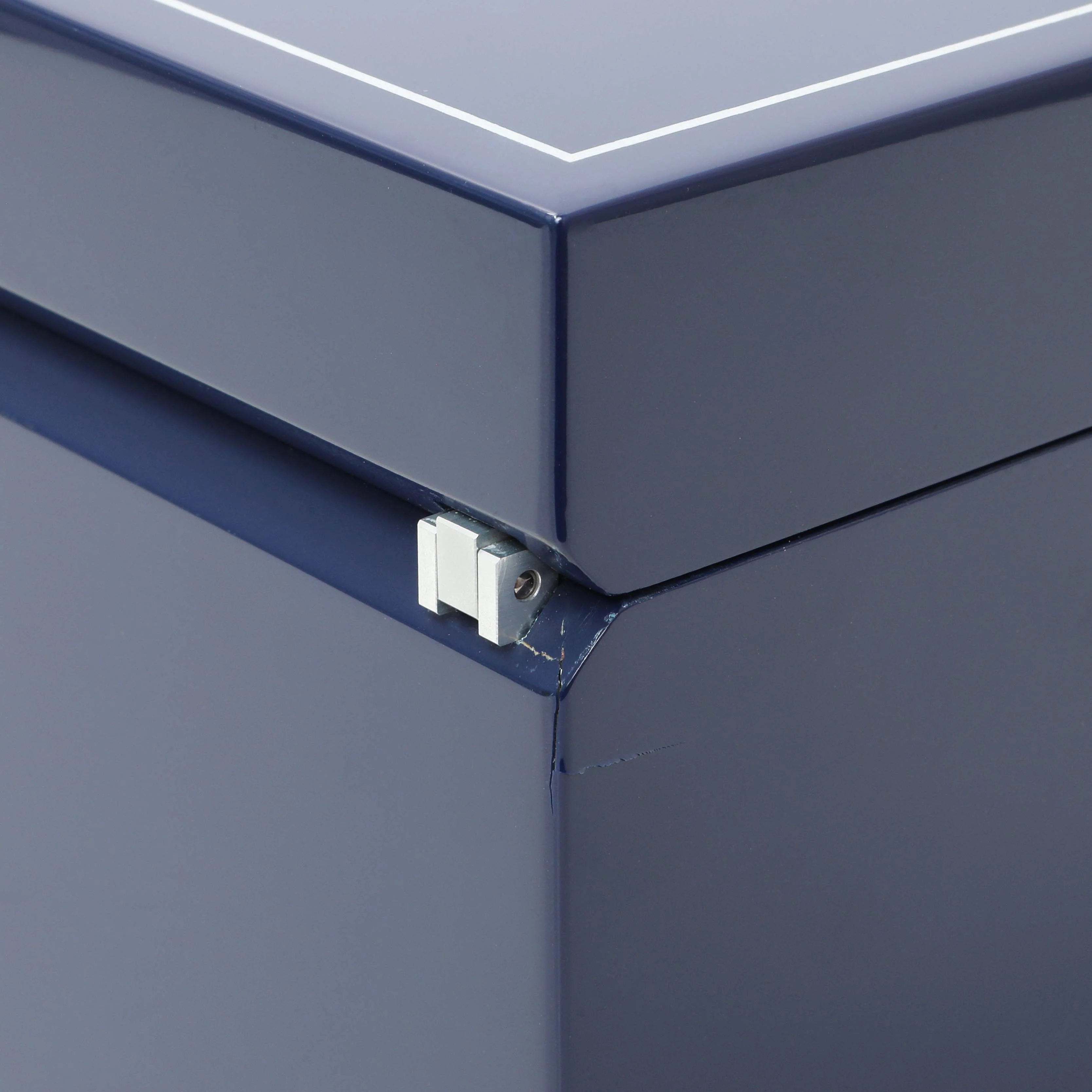 Cartier Blue Lacquered Three Watch and Cufflink Box - Image 9
