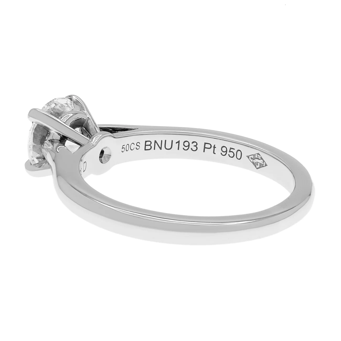 Cartier Platinum 0.80 Carat Diamond 1895 Solitaire Ring - Image 3
