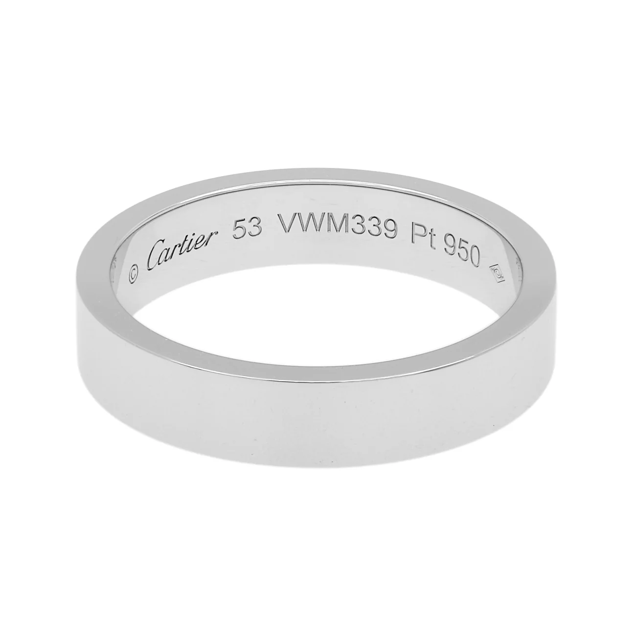 Cartier Platinum C de Cartier Wedding Band Ring - Image 2
