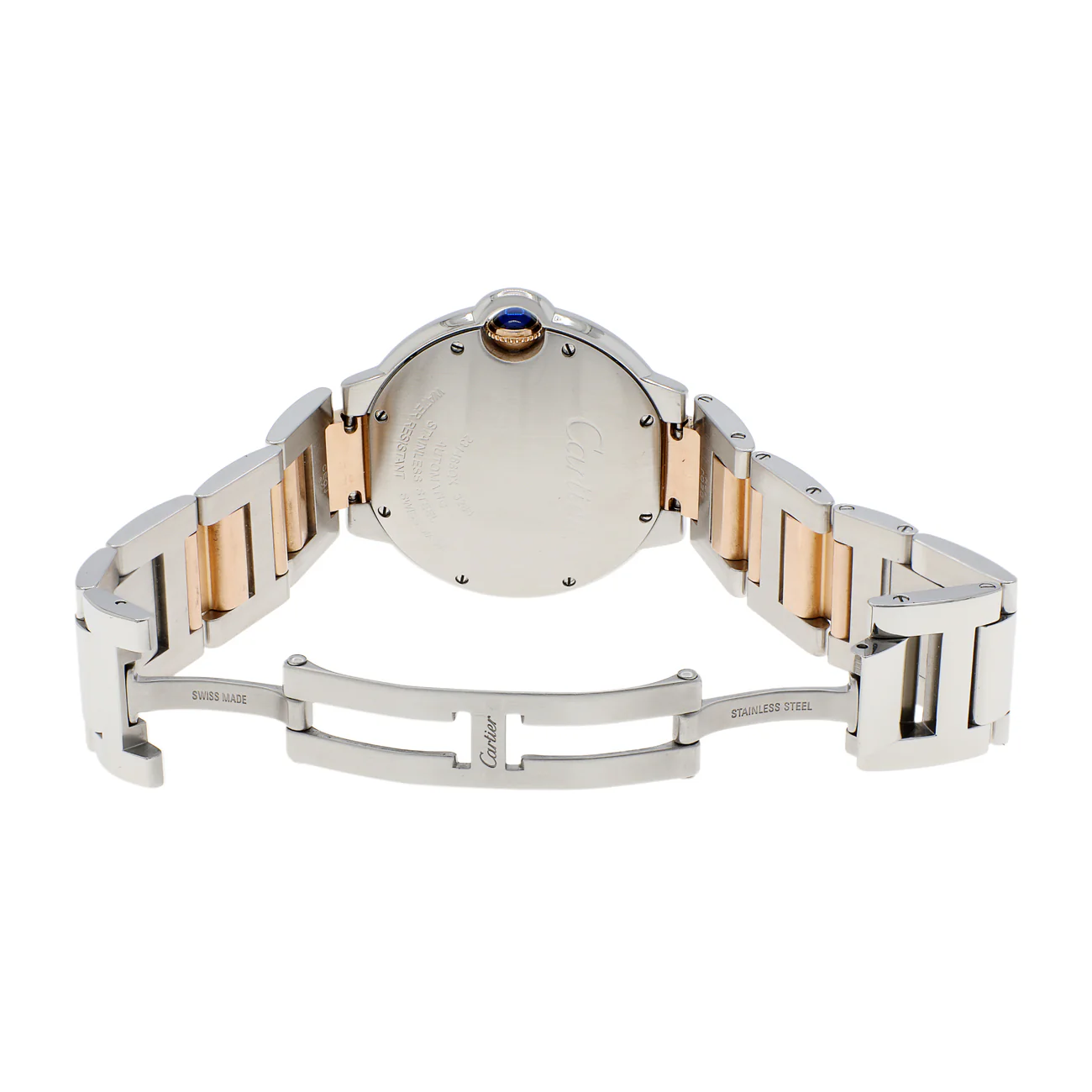 Cartier Stainless Steel 18K Rose Gold Ballon Bleu 36mm W6920033 - Image 4