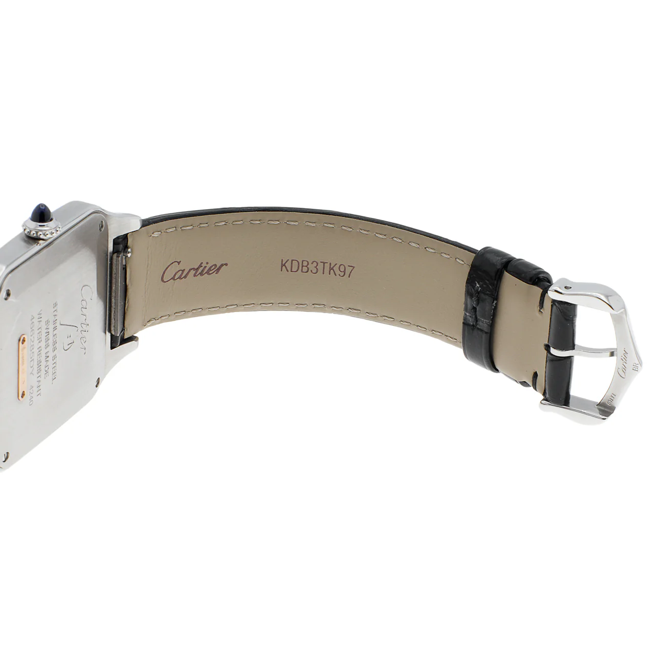 Cartier Stainless Steel 18K Rose Gold Santos Dumont Quartz W2SA0011 - Image 4