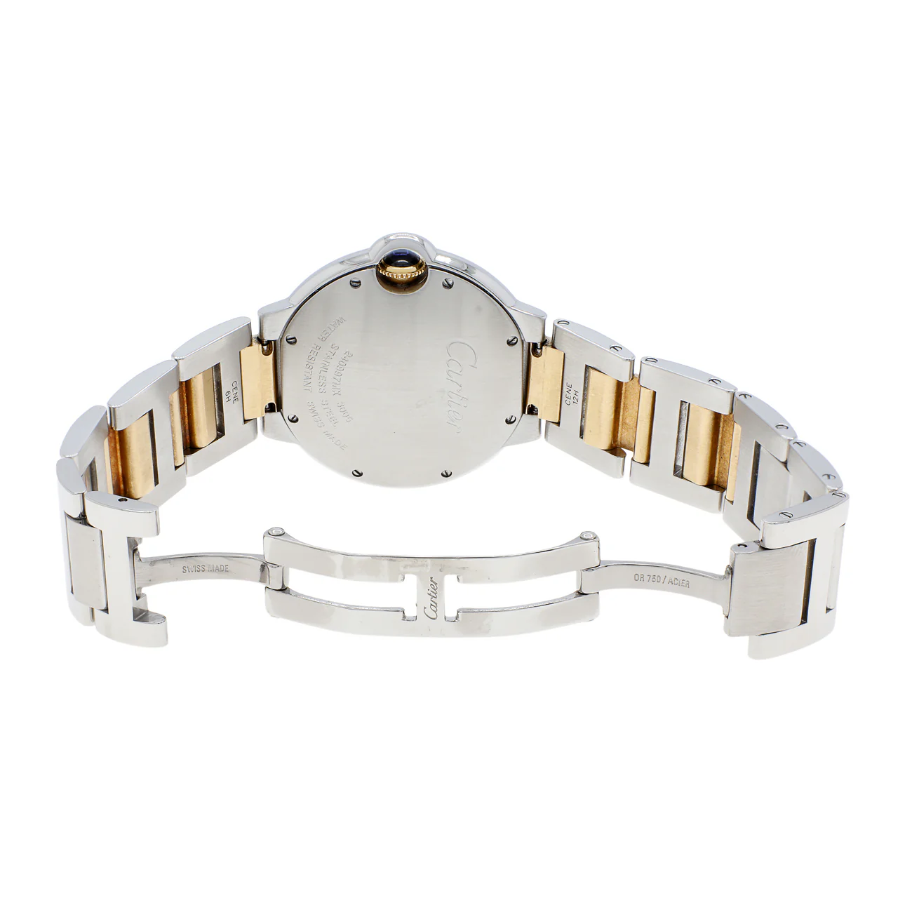 Cartier Stainless Steel 18K Yellow Gold Ballon Bleu 36mm W69008Z3 - Image 4