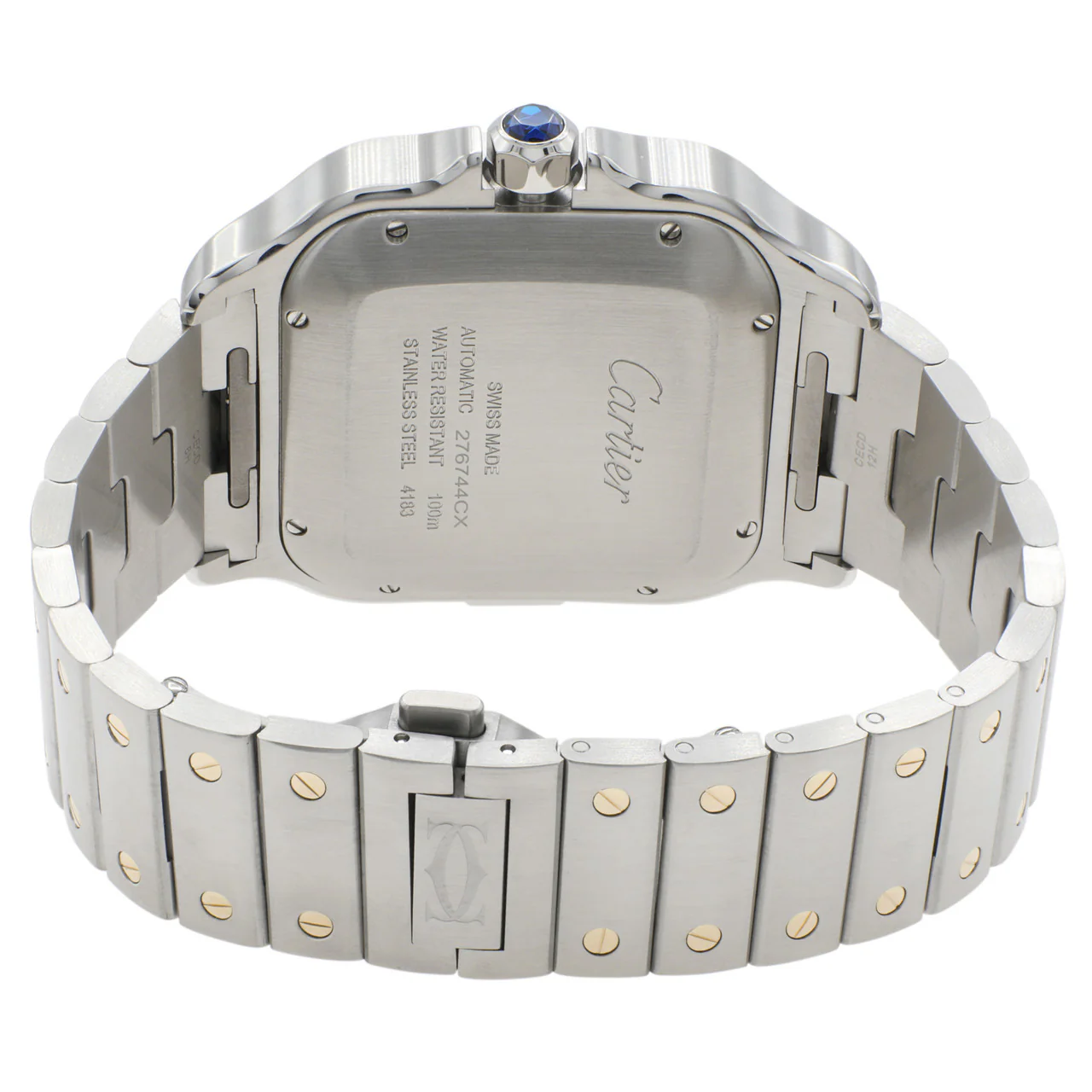 Cartier Stainless Steel 18K Yellow Gold Santos Chronograph W2SA0008 - Image 2
