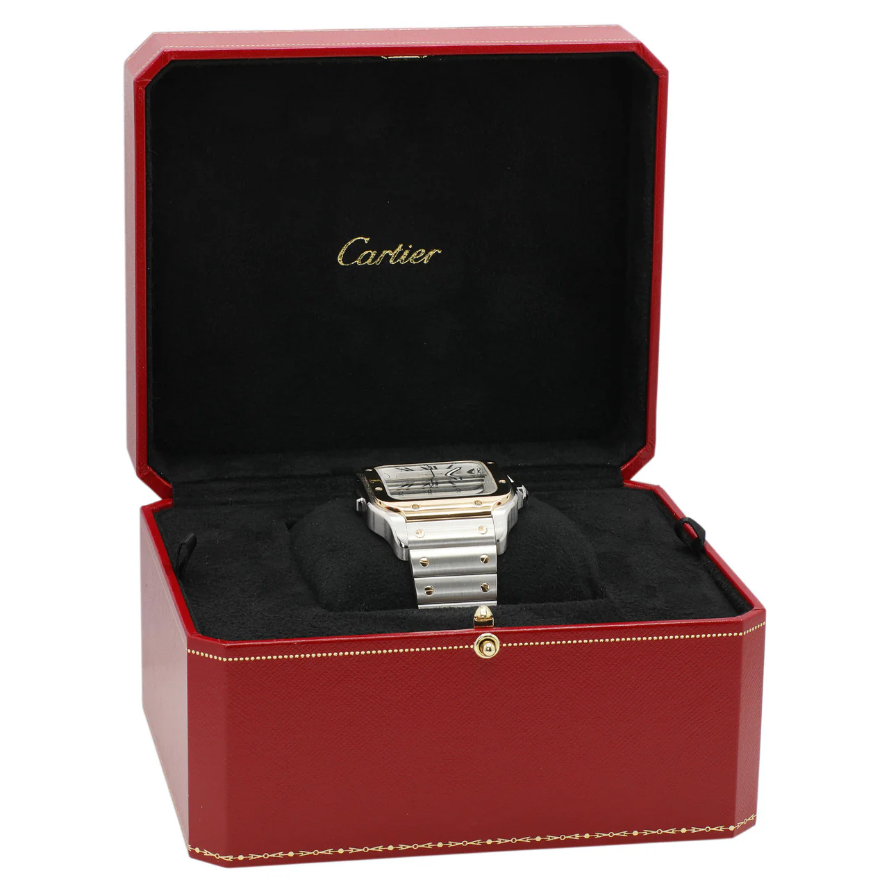 Cartier Stainless Steel 18K Yellow Gold Santos Chronograph W2SA0008 - Image 6