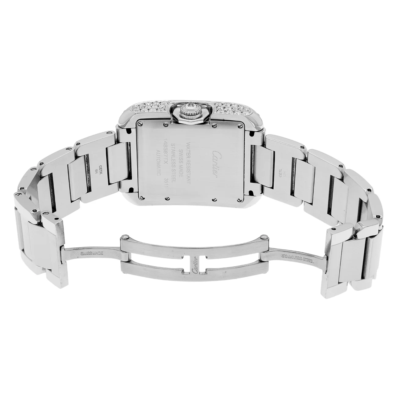 Cartier Stainless Steel Tank Anglaise Automatic 3511 - Image 4