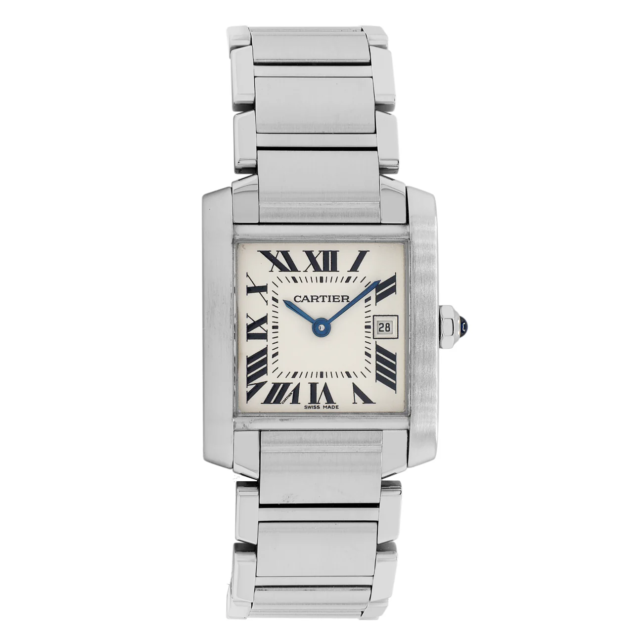 Cartier Stainless Steel Tank Francaise Medium W51011Q3