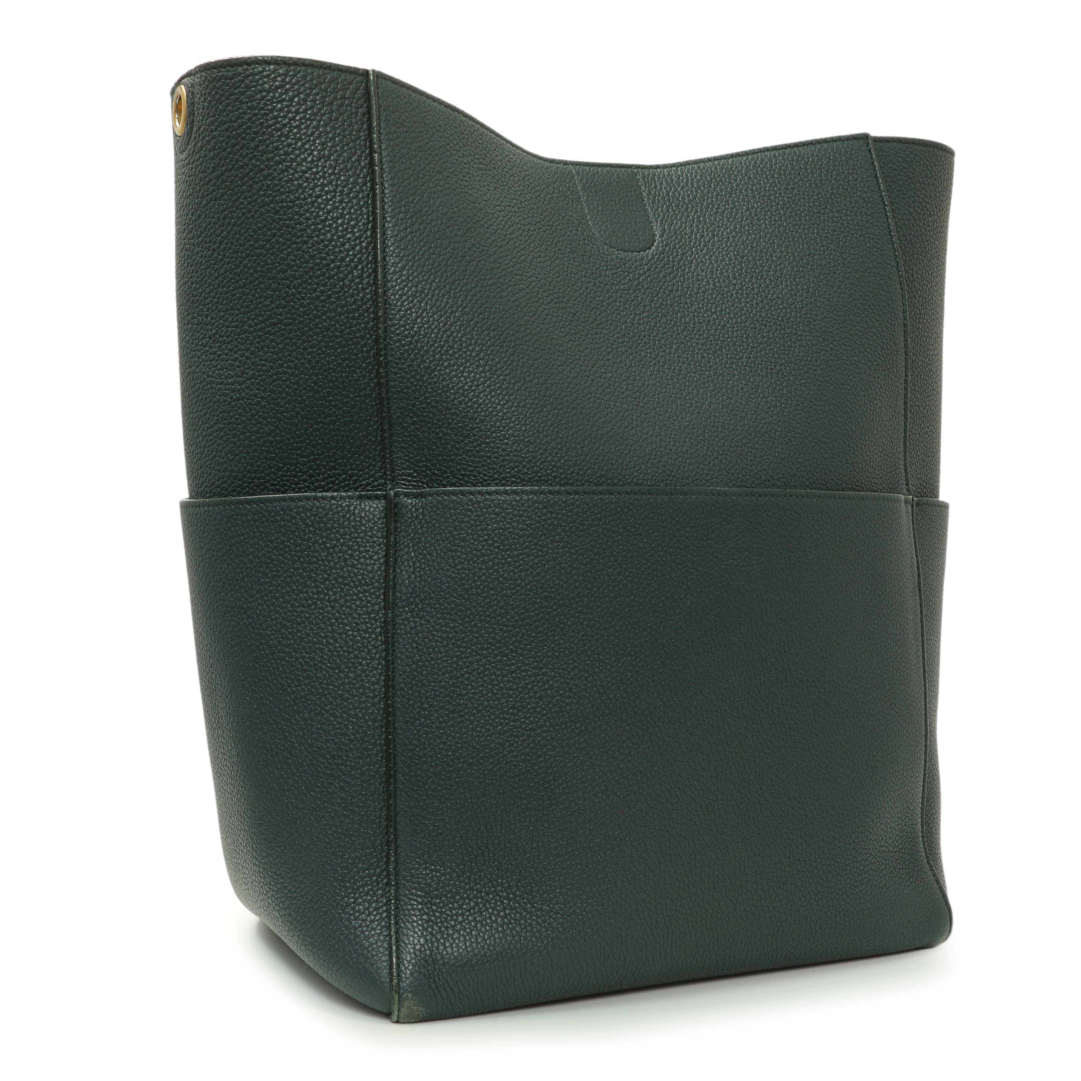 Celine Amazone Soft Grained Calfskin Sangle Bucket Bag - Image 2