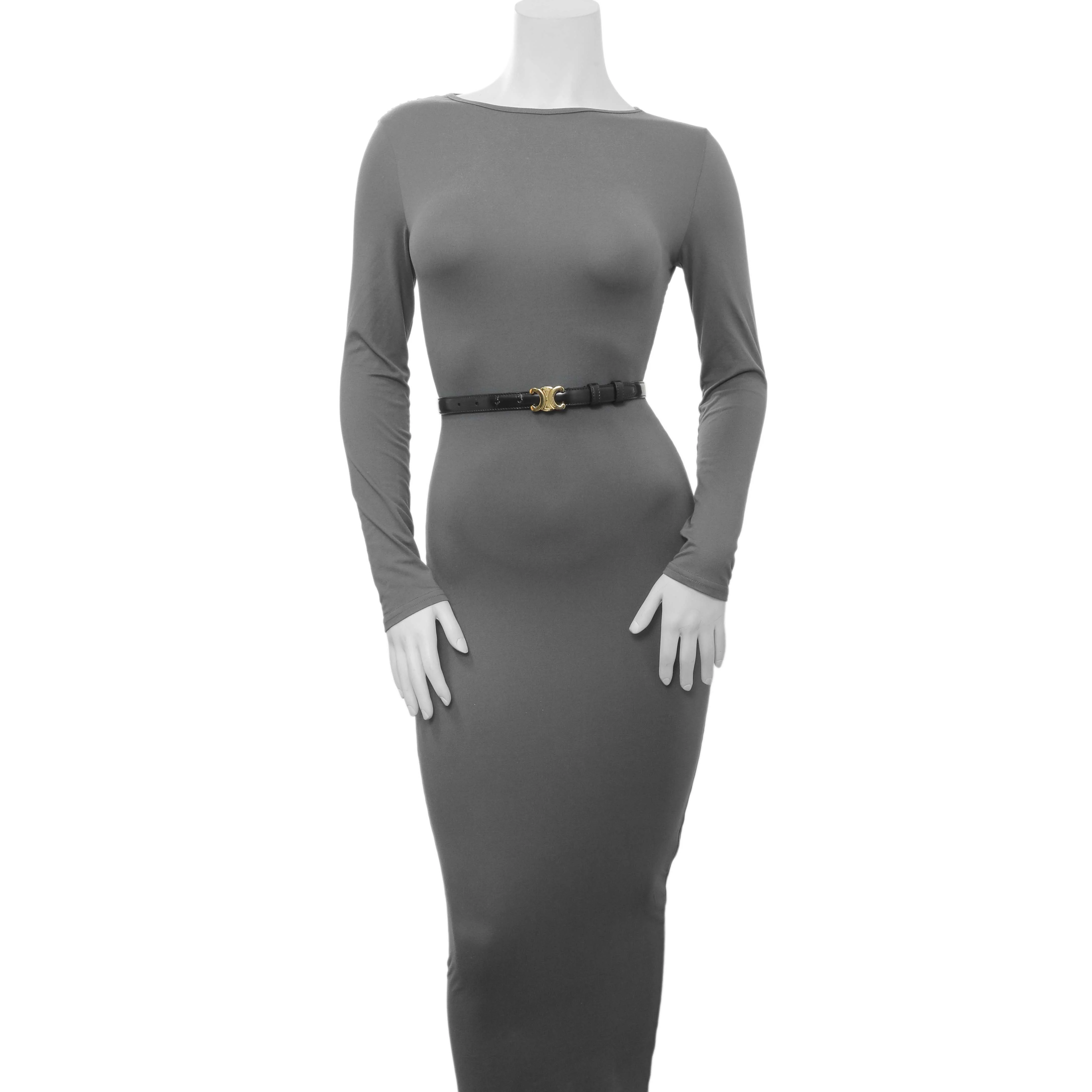 Celine Black Box Calfskin Triomphe Belt - Image 4
