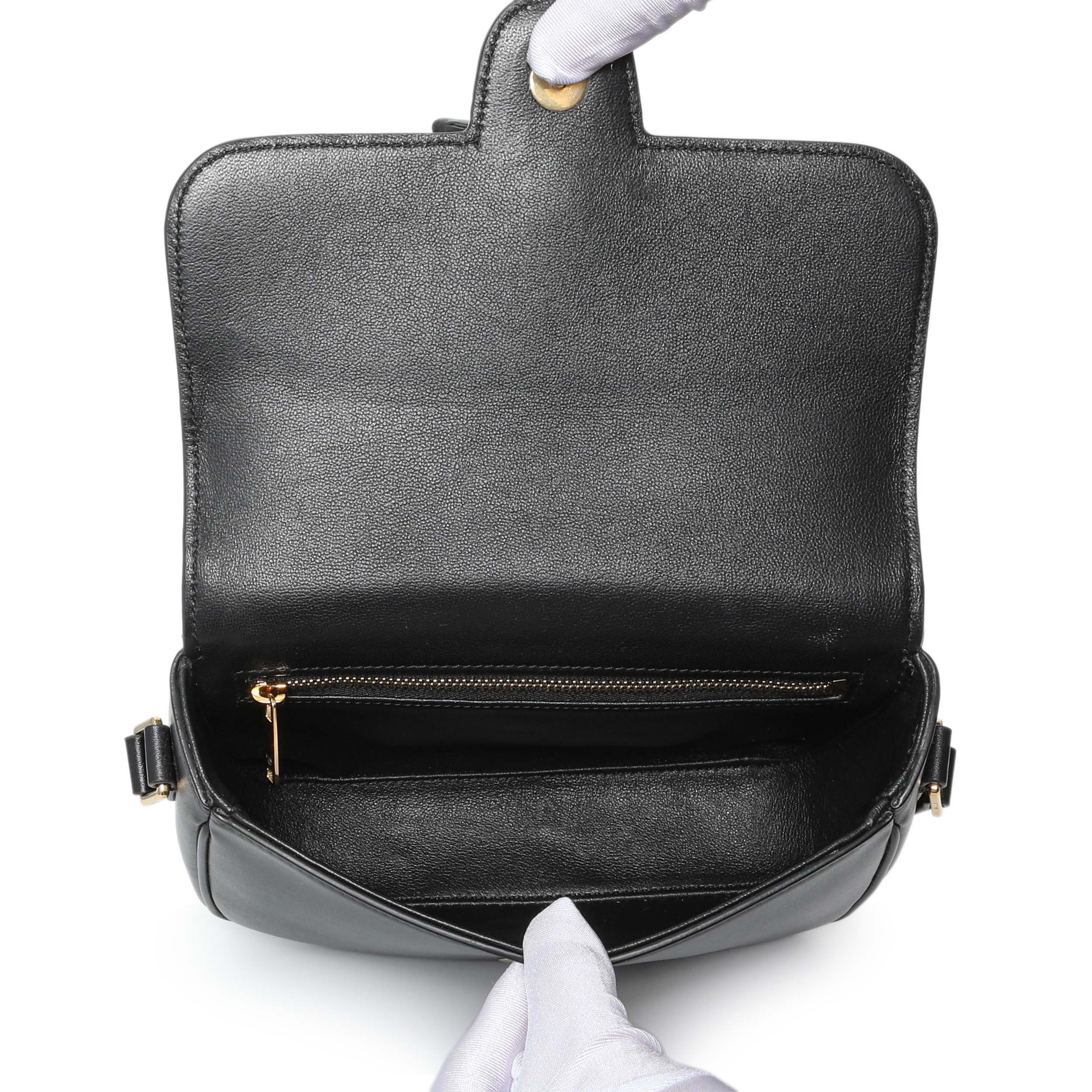 Celine Black Calfskin Medium Tassel Bag - Image 4