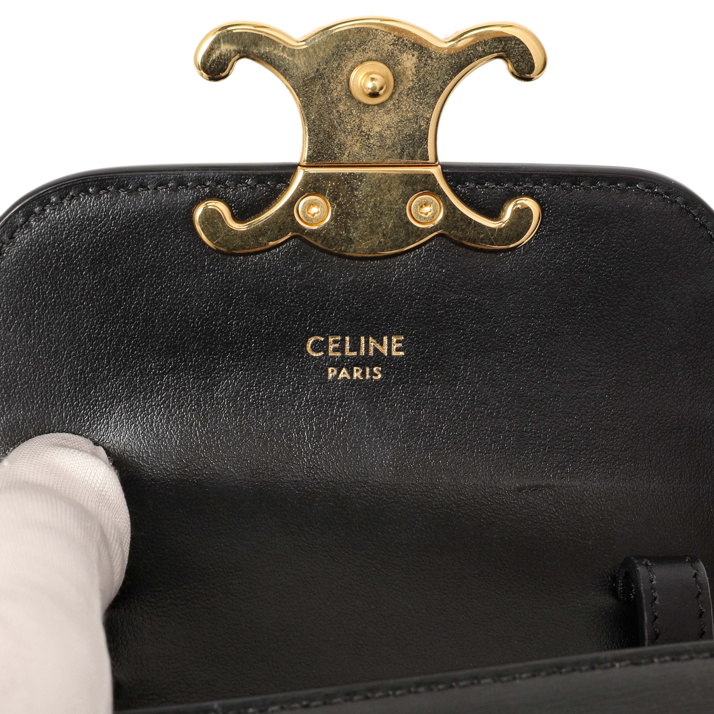 Celine Black Calfskin Mini Claude - Image 6