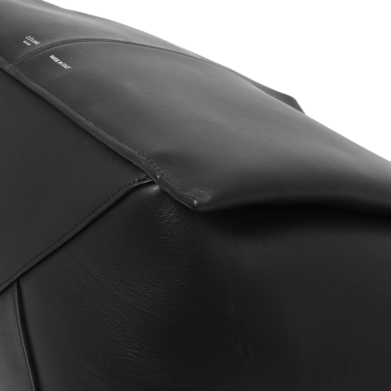Celine Black Calfskin Vertical Tri-Fold Bag - Image 5