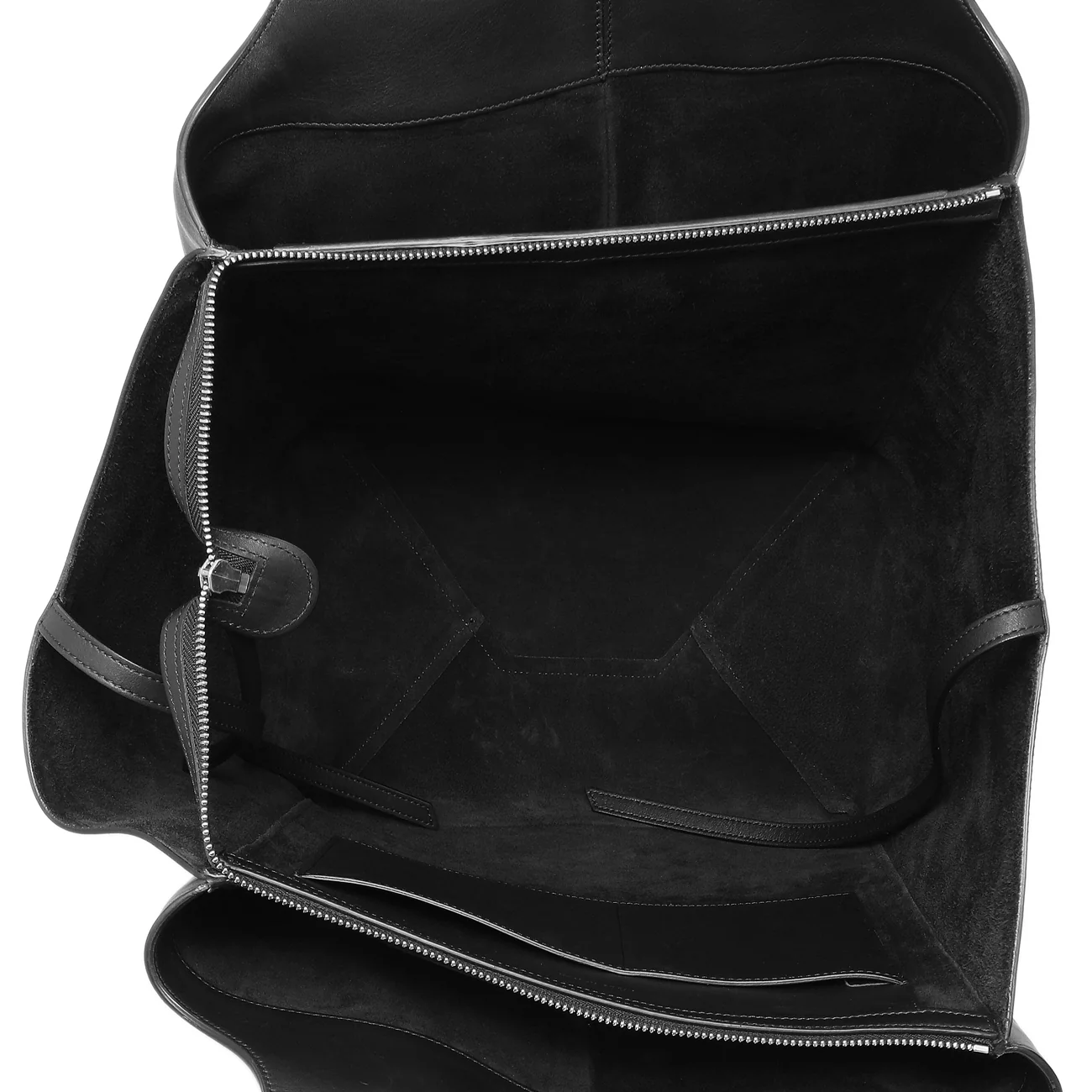Celine Black Calfskin Vertical Tri-Fold Bag - Image 8