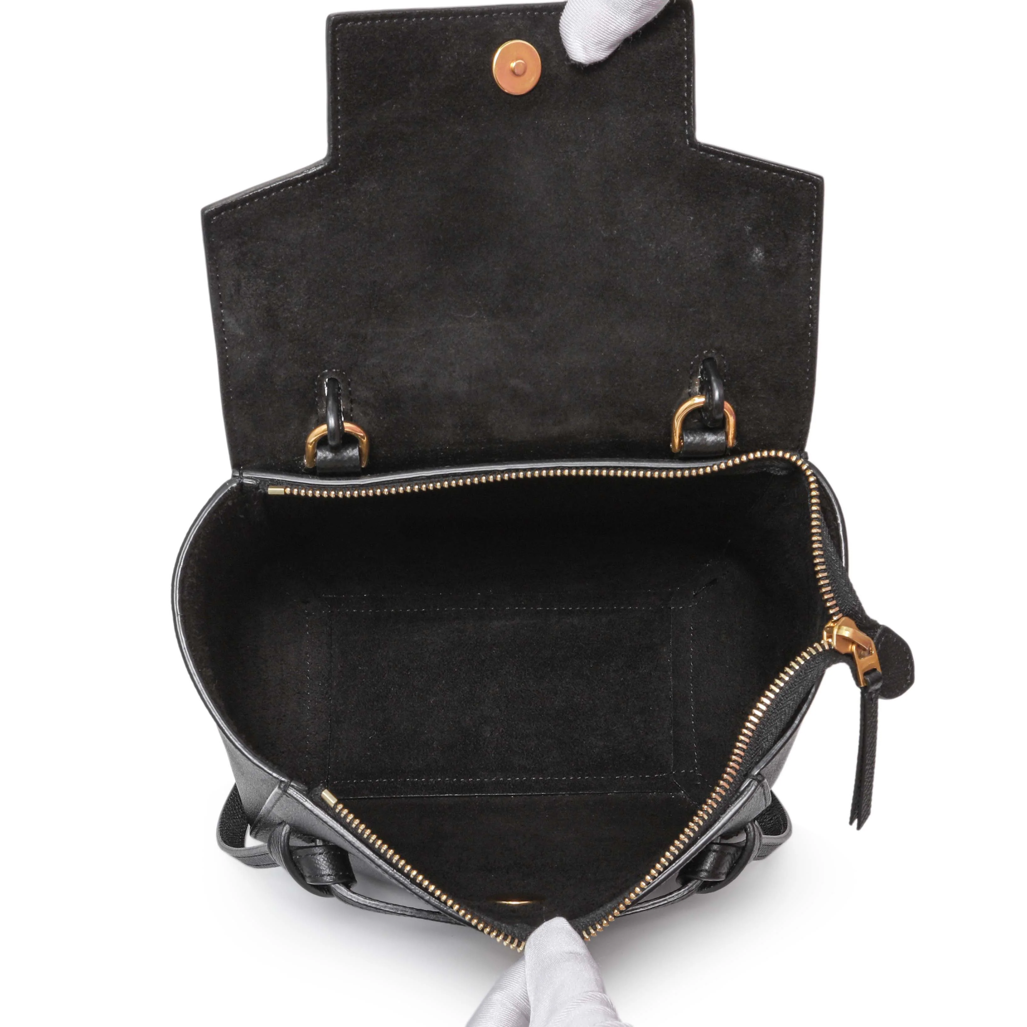Celine Black Grained Calfskin Nano Belt Bag - Image 4