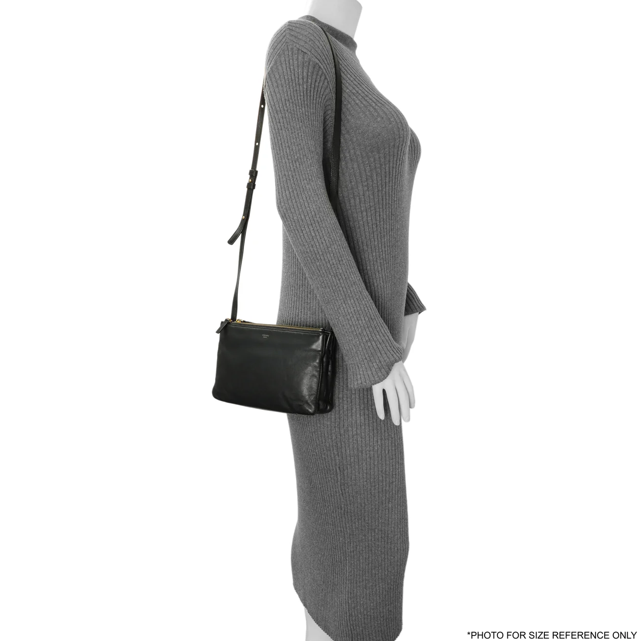 Celine Black Lambskin Small Trio Crossbody - Image 14