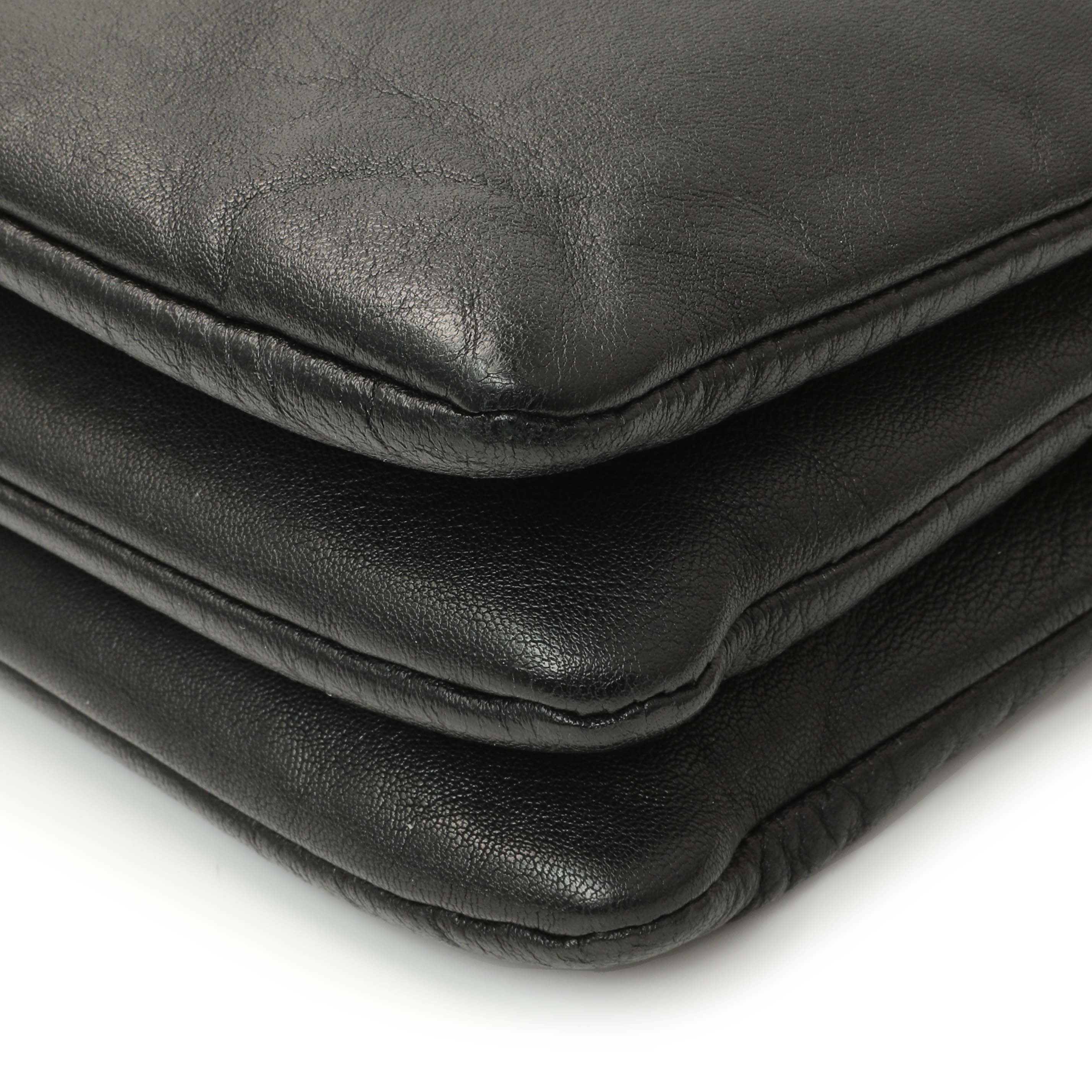 Celine Black Lambskin Small Trio Crossbody - Image 6