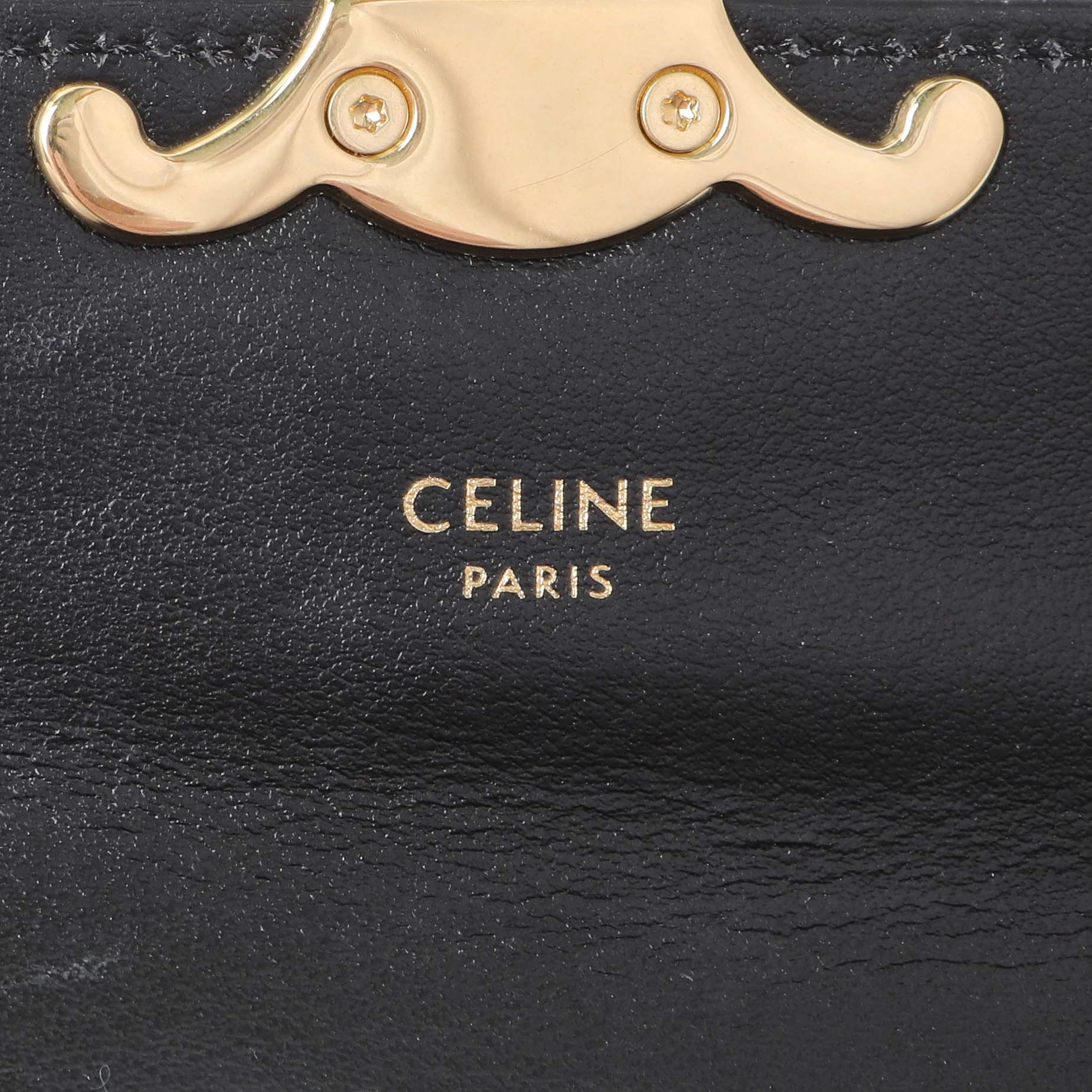Celine Black Shiny Calfskin Mini Claude - Image 5