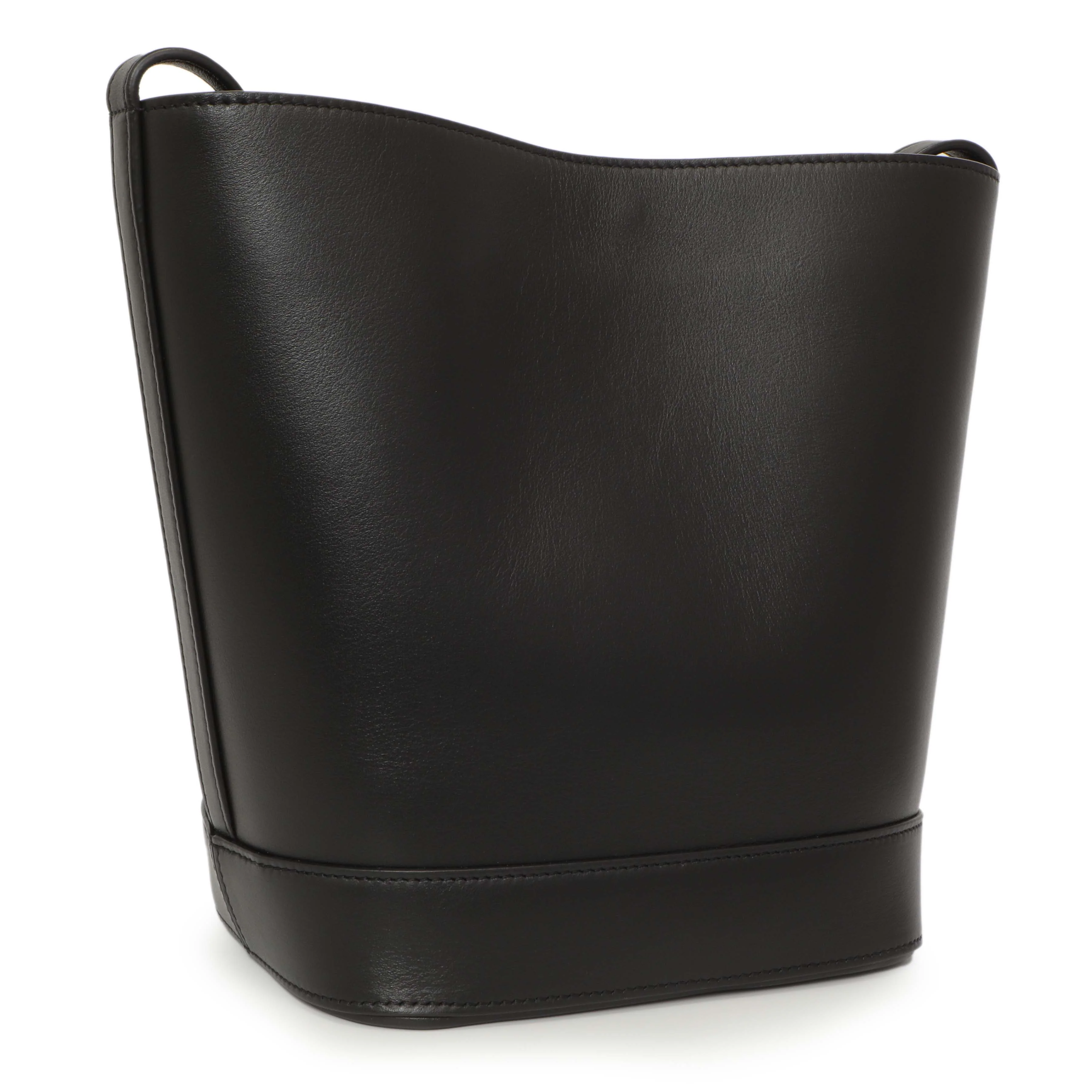 Celine Black Smooth Calfskin Triomphe Small Bucket Bag - Image 2