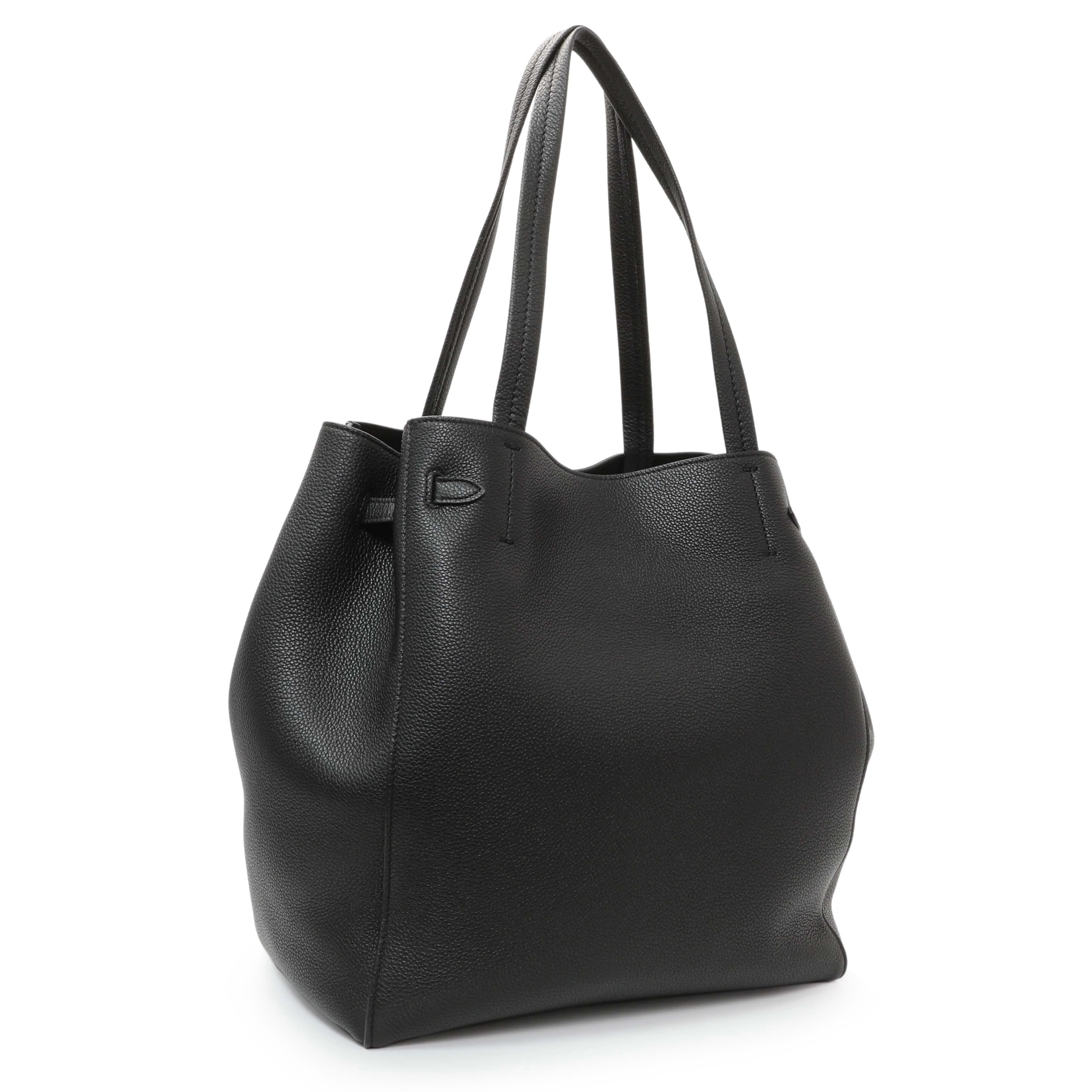 Celine Black Soft Grained Calfskin Medium Belt Cabas Phantom - Image 2