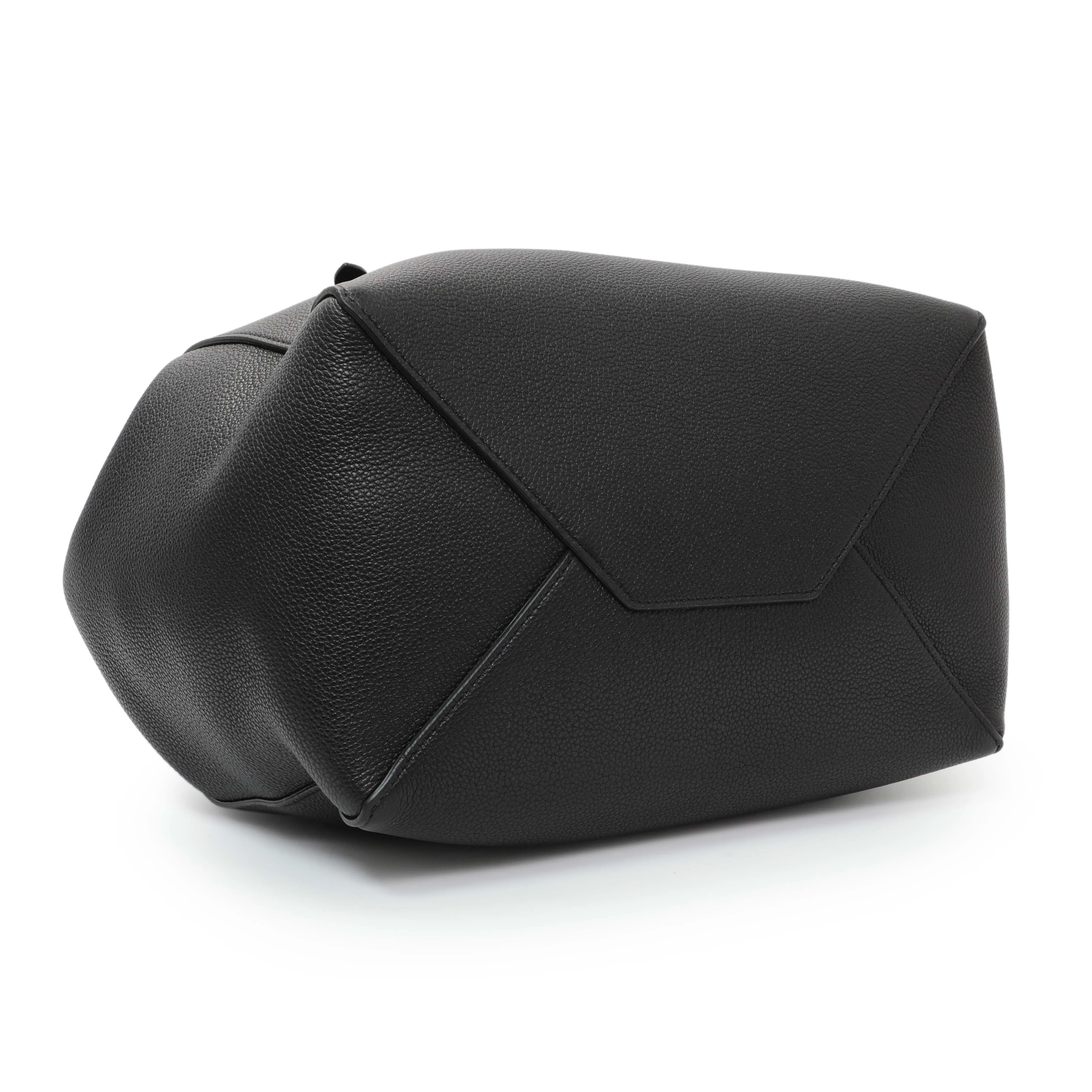 Celine Black Soft Grained Calfskin Medium Belt Cabas Phantom - Image 3