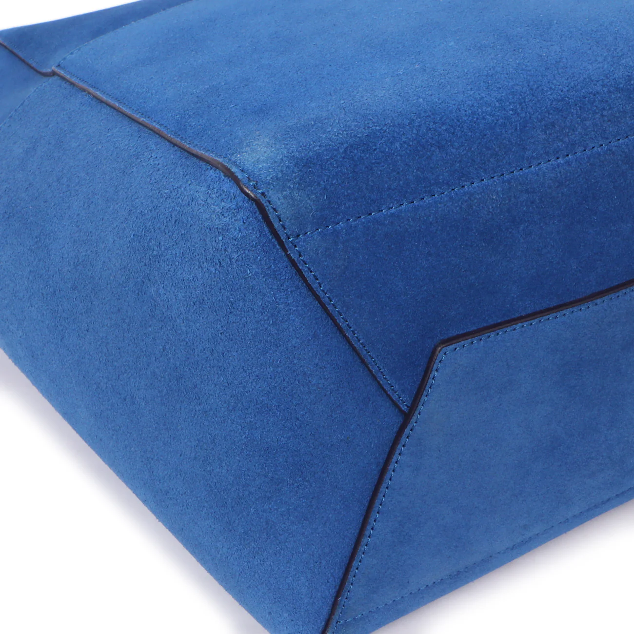 Celine Blue Suede Sangle Bucket Bag - Image 6