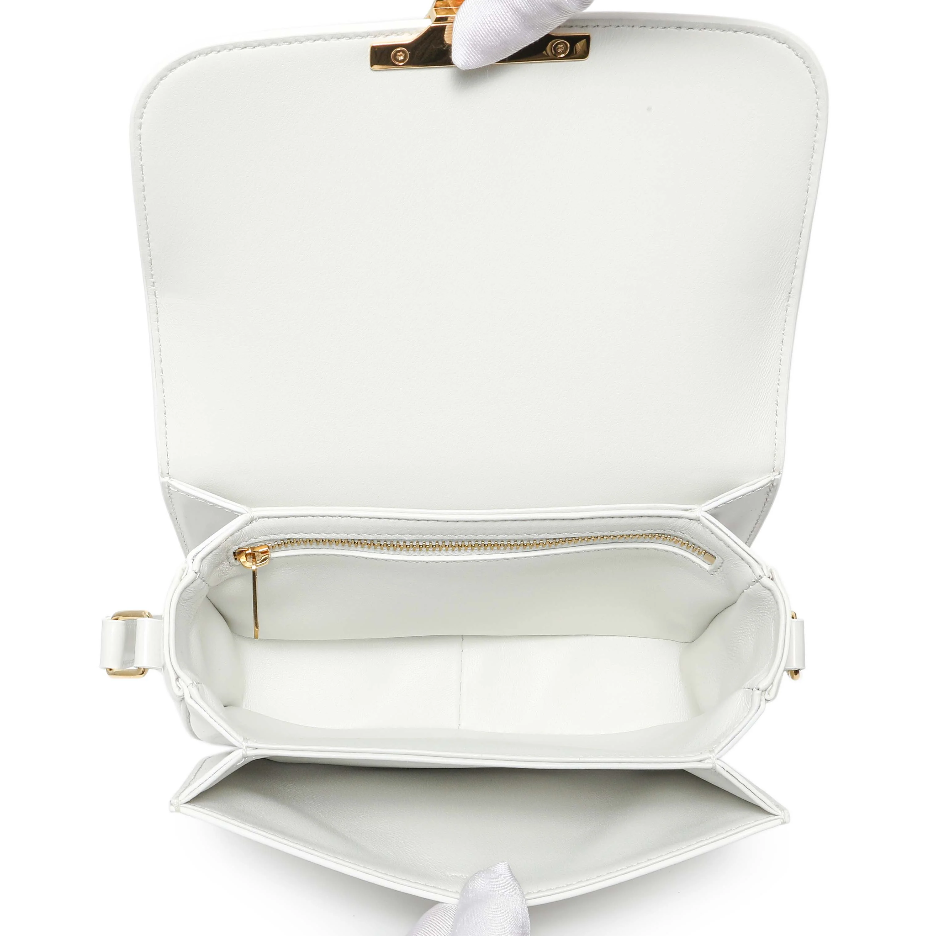 Celine Chalk Shiny Calfskin Teen Triomphe - Image 4