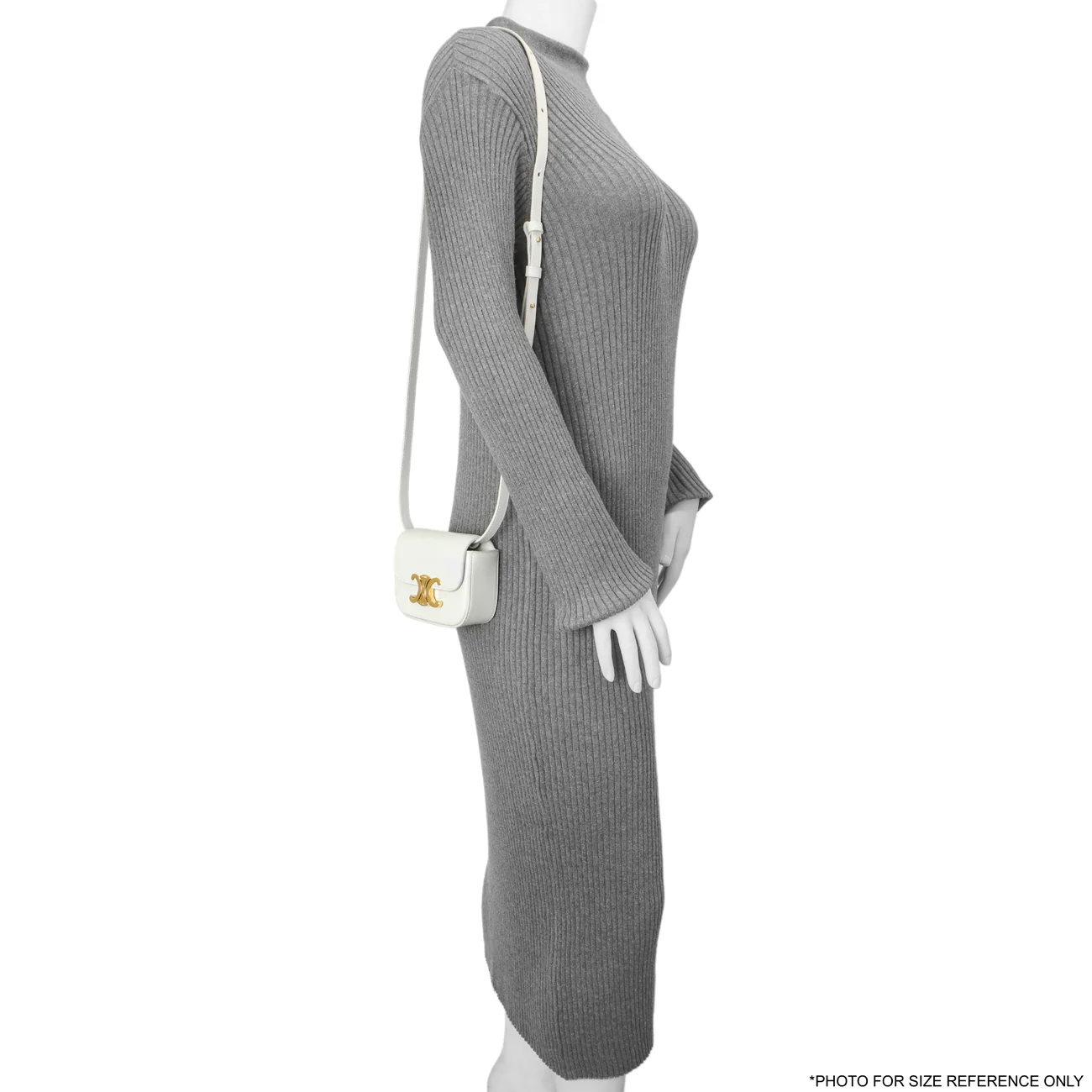 Celine Grey Calfskin Mini Claude - Image 9