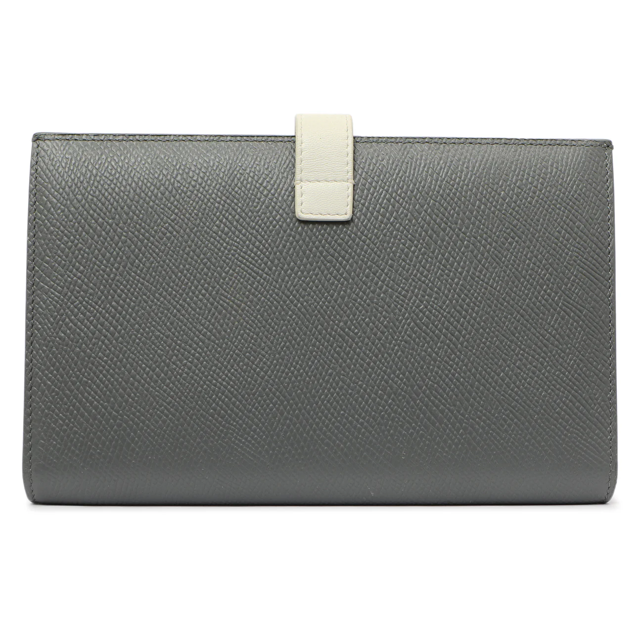 Celine Grey Grained Calfskin Large Multifunction Strap Wallet - Image 2